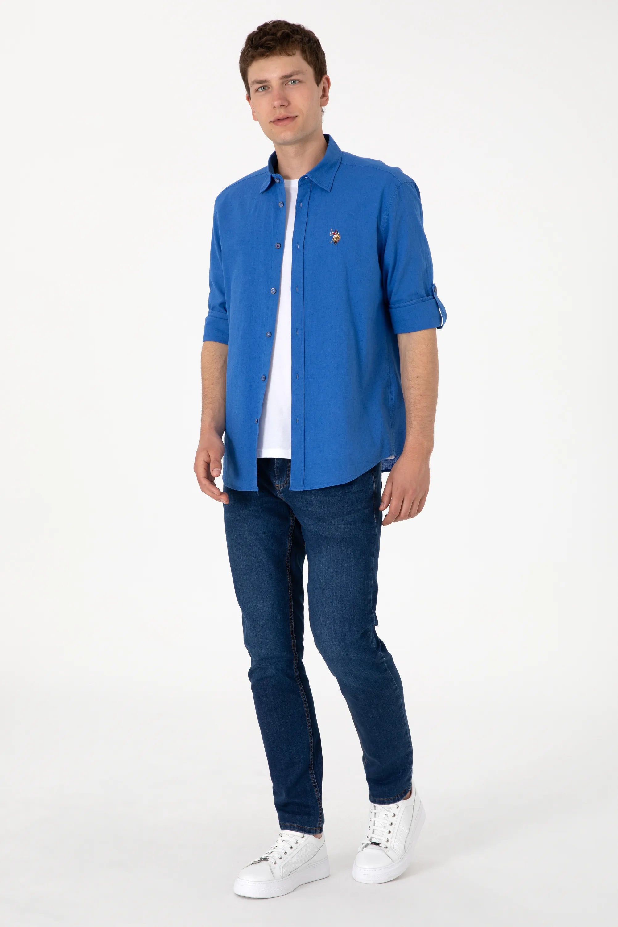 U.S. Polo Assn. Indigo Men Indigo Shirt Long Sleeve SKU: G081SZ0040 2082527_VR028 Image 05