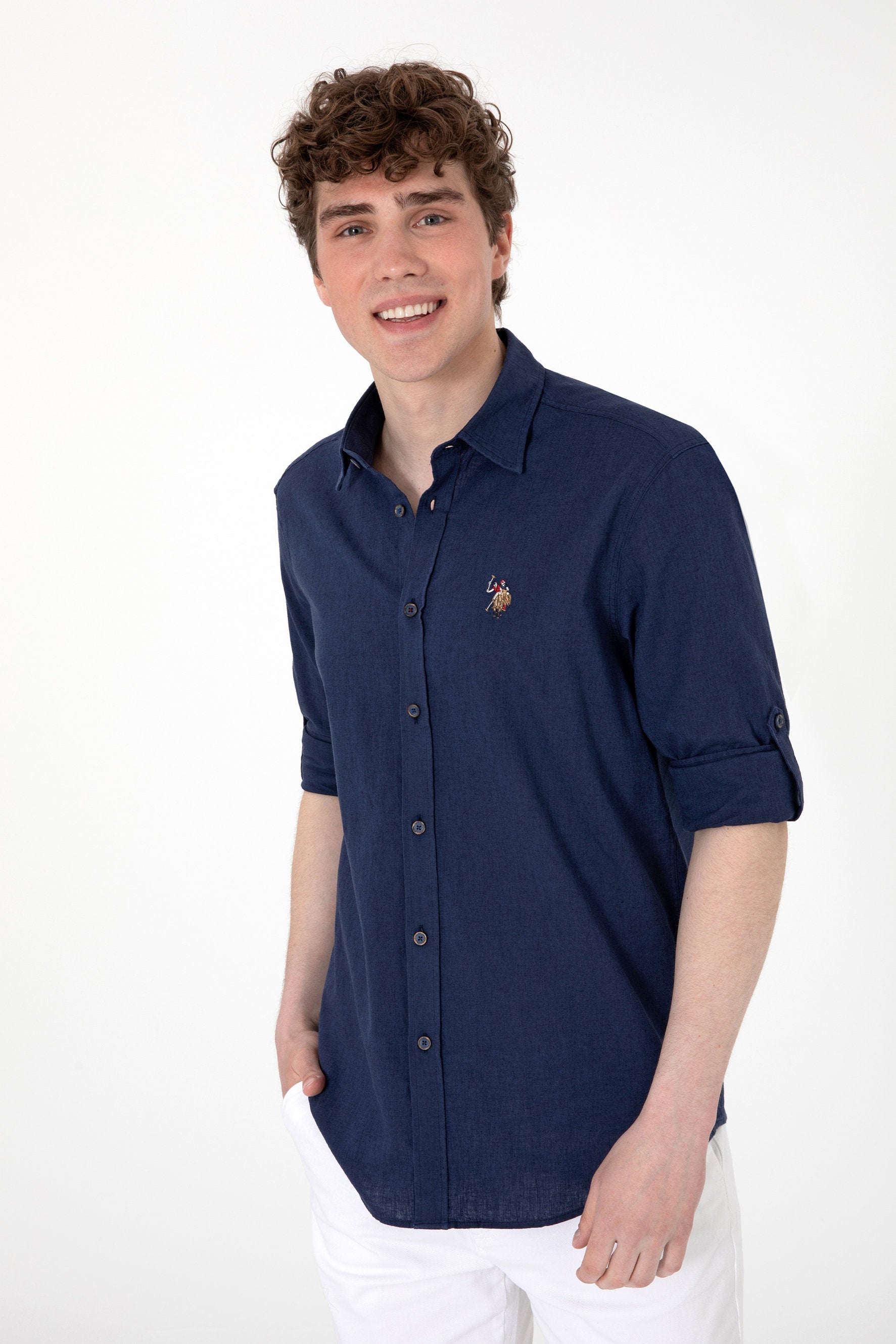 U.S. Polo Assn._Navy Shirt Long Sleeve_G081SZ0040 2082527_VR033_03