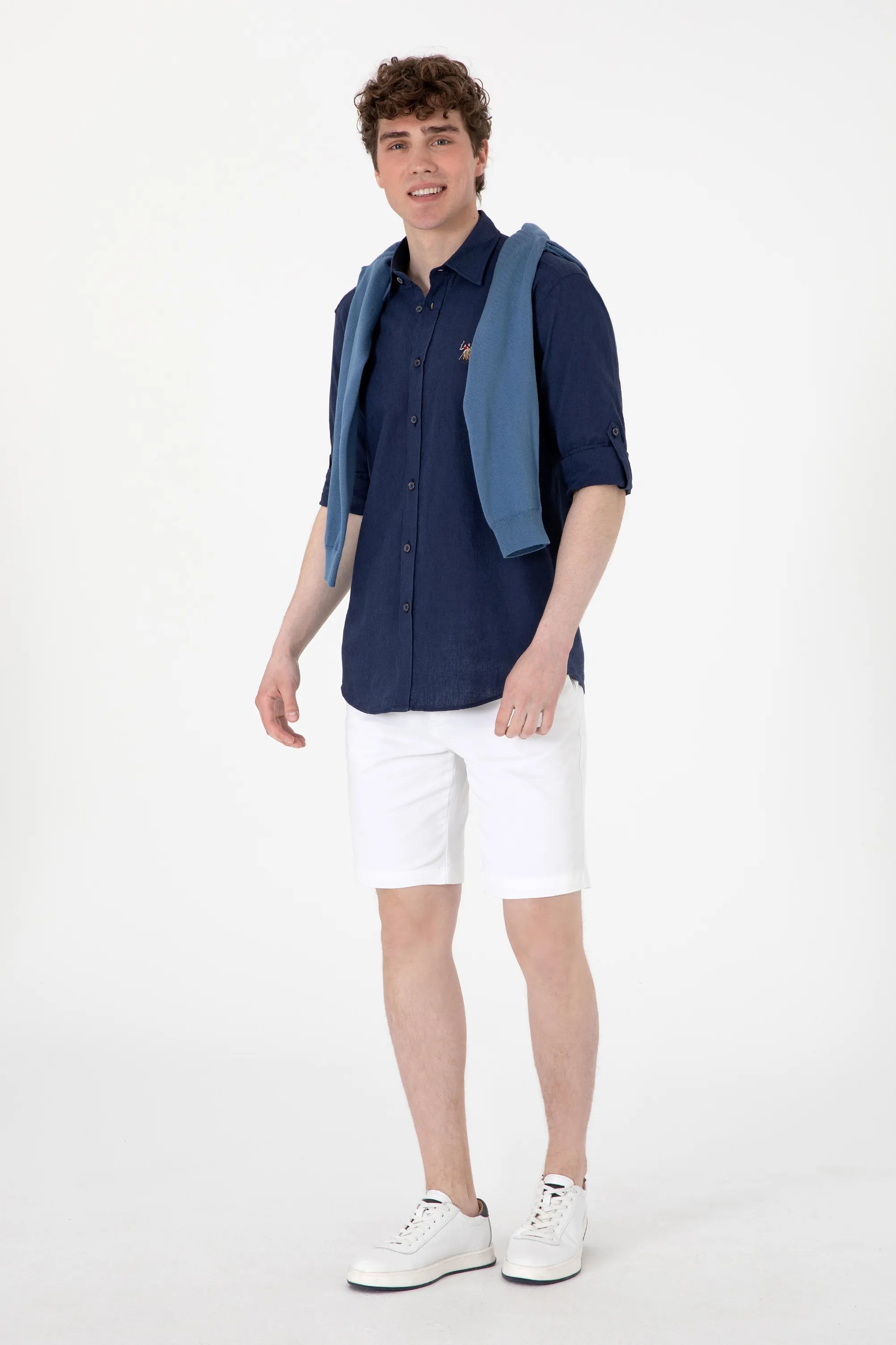 U.S. Polo Assn. Navy Blue Men Navy Blue Shirt Long Sleeve SKU: G081SZ0040 2082527_VR033 Image 04