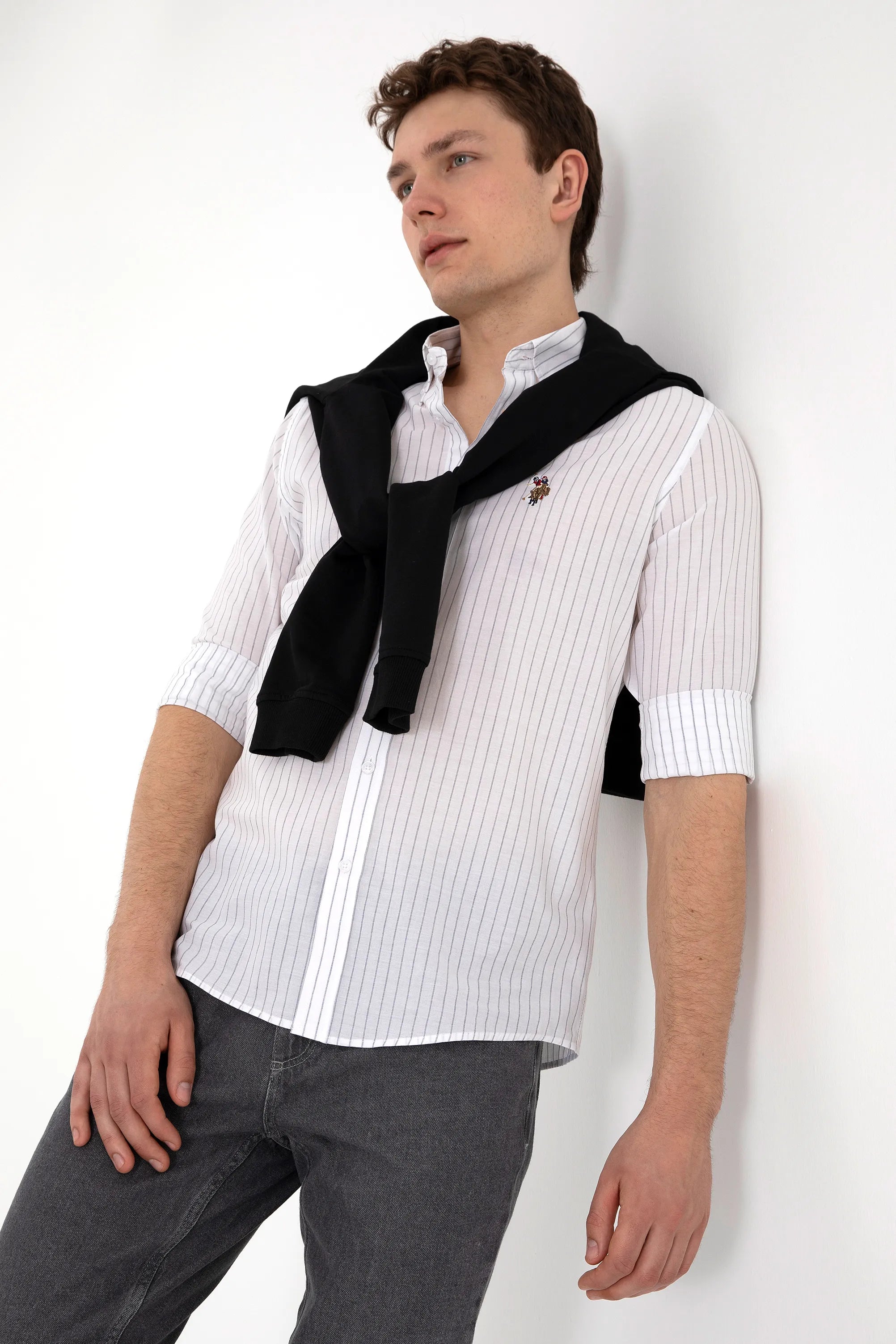 U.S. Polo Assn. White Men White Shirt Long Sleeve SKU: G081SZ0040 2103078_VR013 Image 03