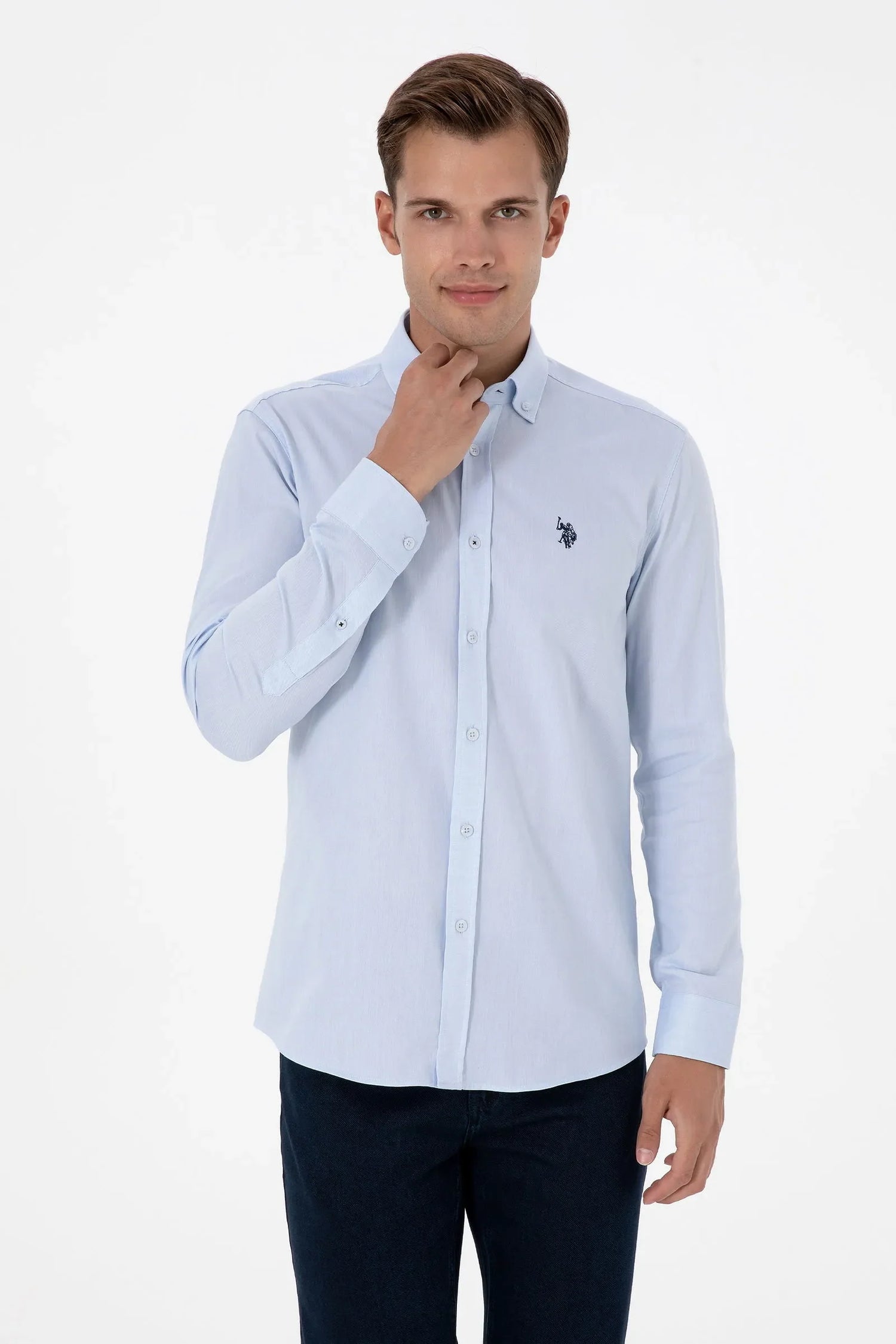 U.S. Polo Assn._Light Blue_Light Blue Long Sleeve Shirt_G081SZ0040 2225521_VR003_01