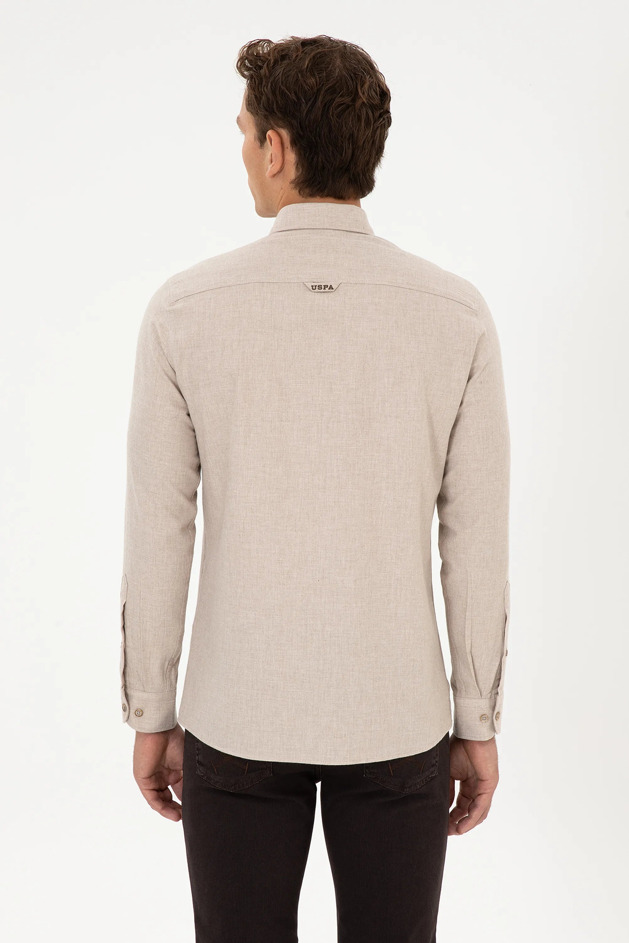 U.S. Polo Assn._Beige_Beige Button Down Shirt_G081SZ0040 2225603_VR088_05