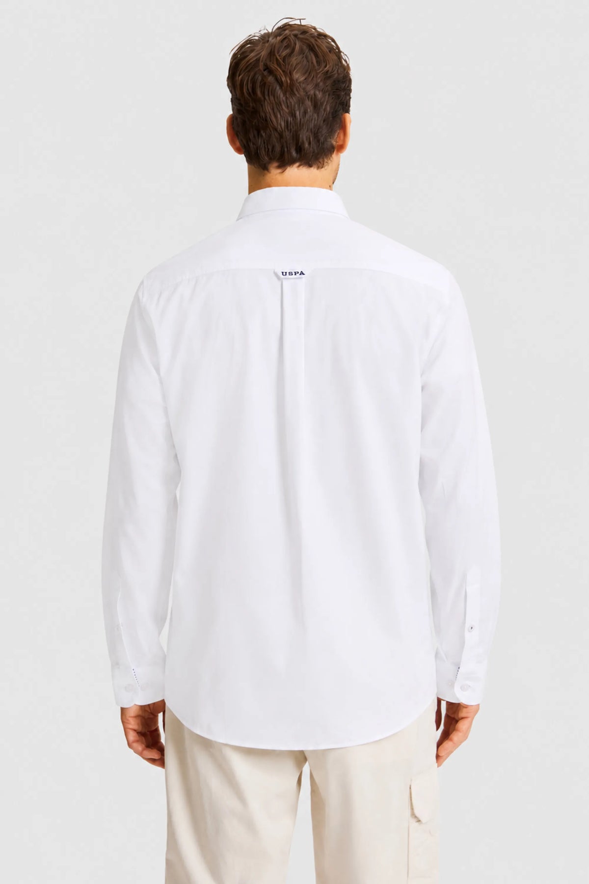 U.S. Polo Assn. White Men White Long Sleeve Pocket Oxford Shirt SKU: G081SZ0040 PU-14147_VR013 Image 03