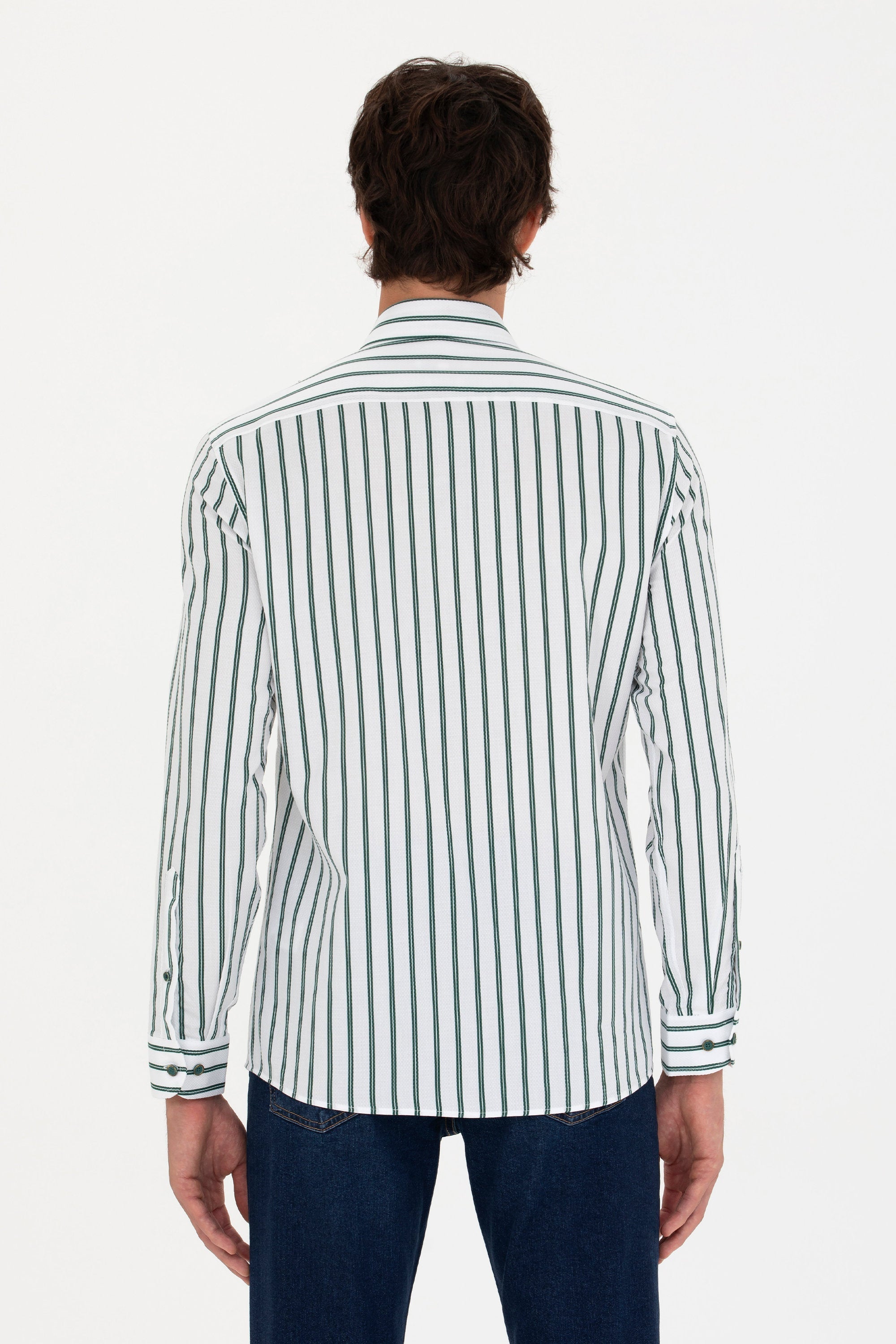 White Shirt With Green Stripes And Logo_G081SZ0040 1763446_VR054_03