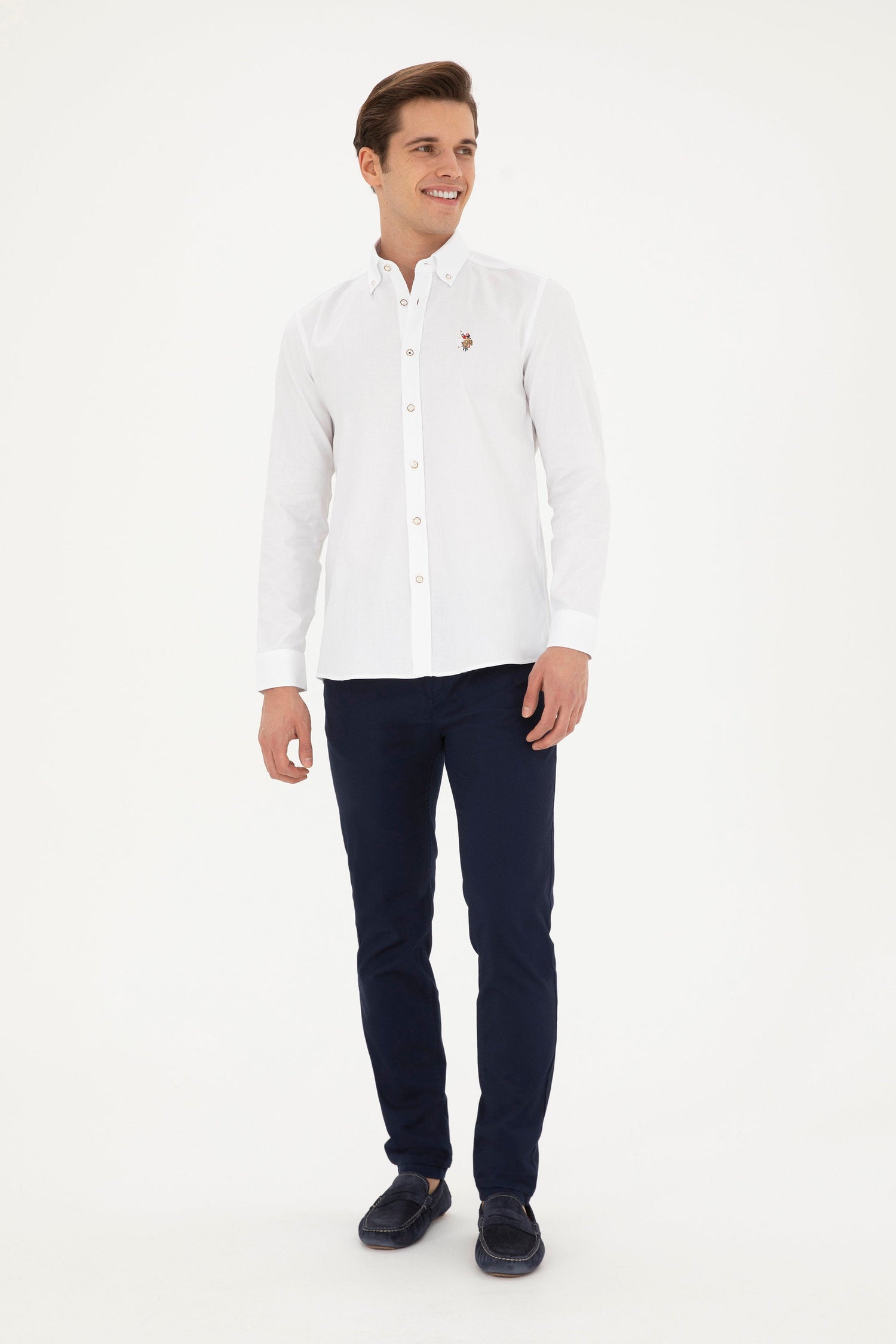 Button Down Shirt With Logo_G081SZ0040 1829891_VR013_04