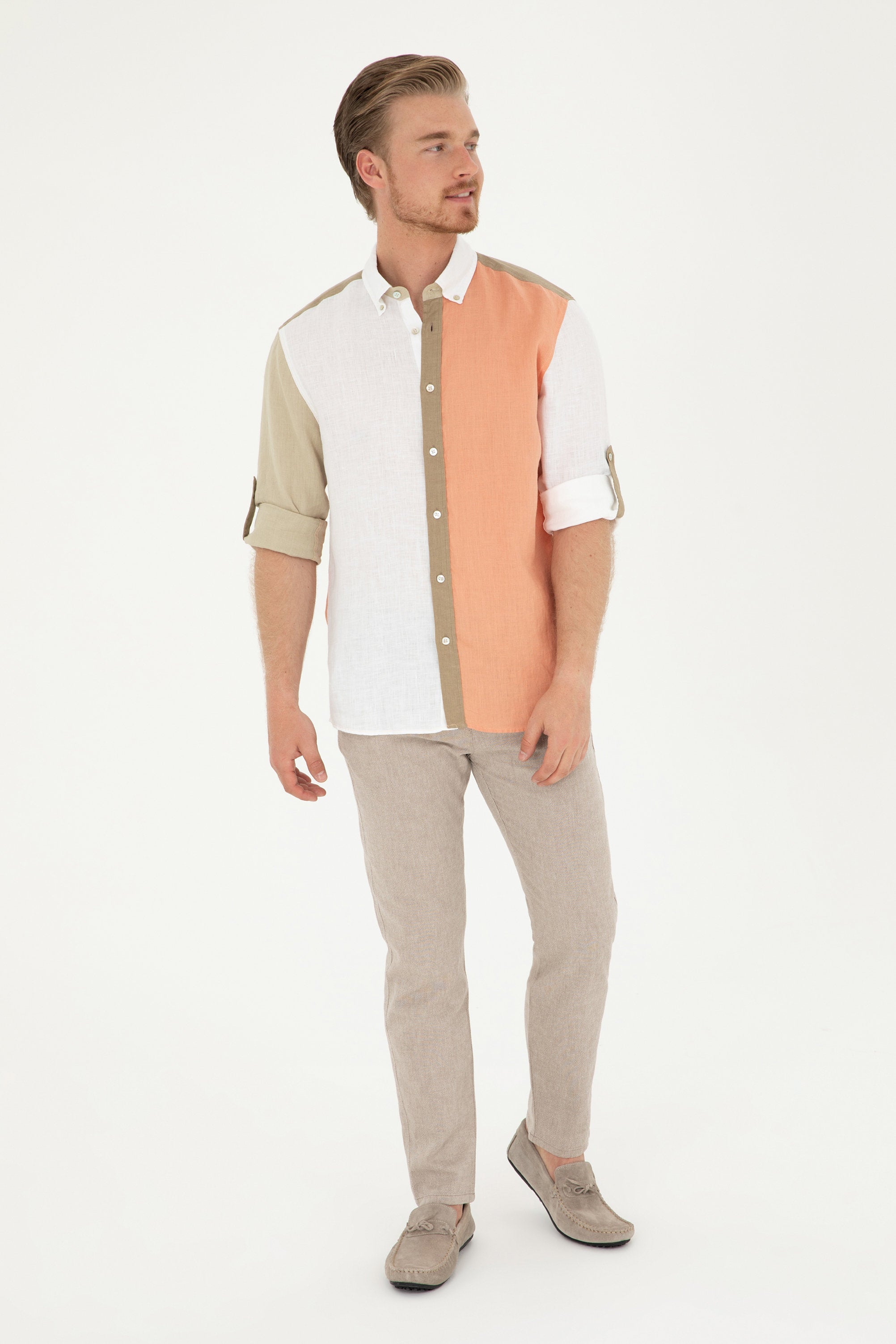 Multi-Color Button Down Shirt_G081SZ0040 1838579_VR047_04