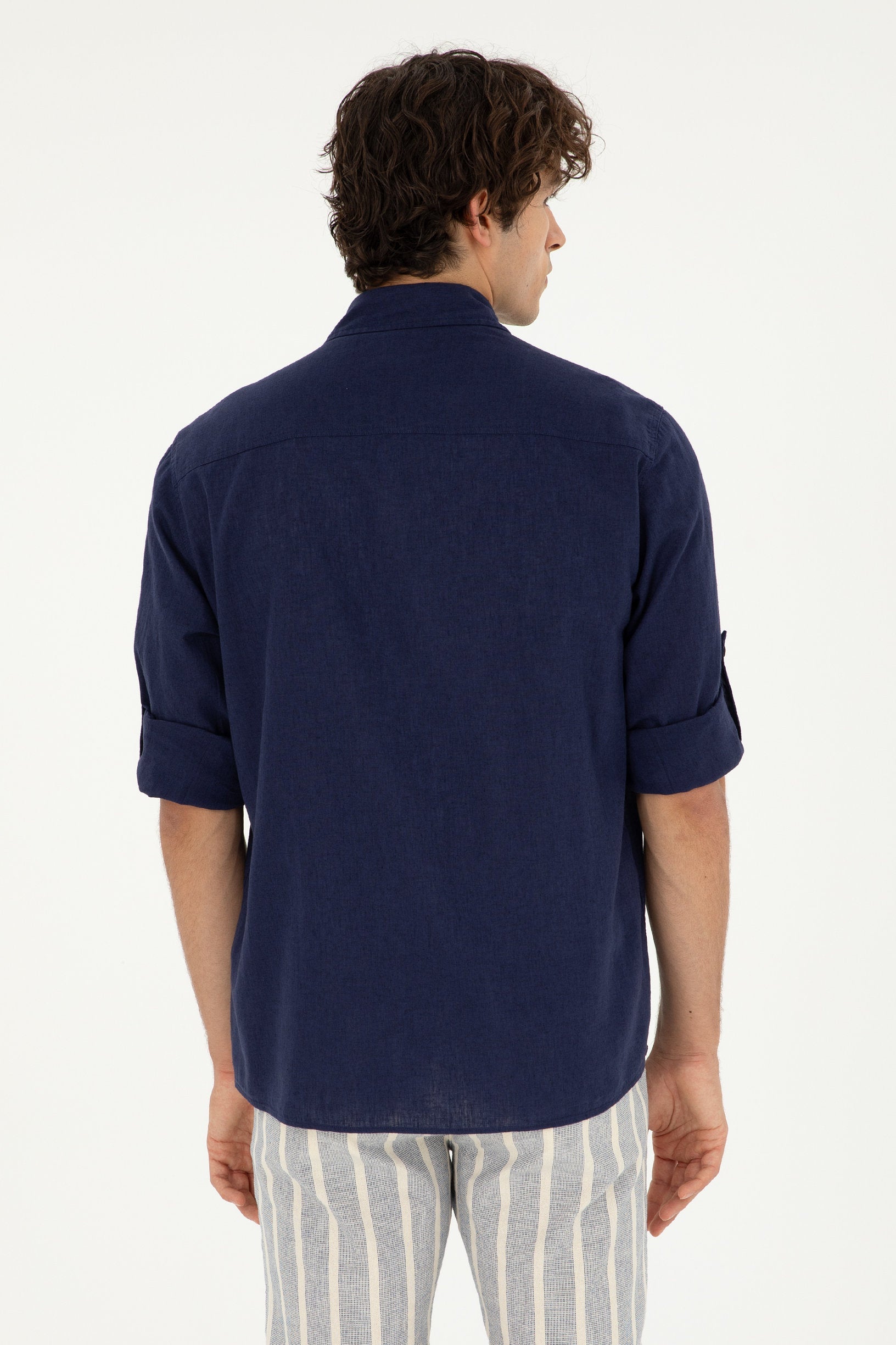 Blue Button Down Shirt_G081SZ0040 1844703_VR033_05