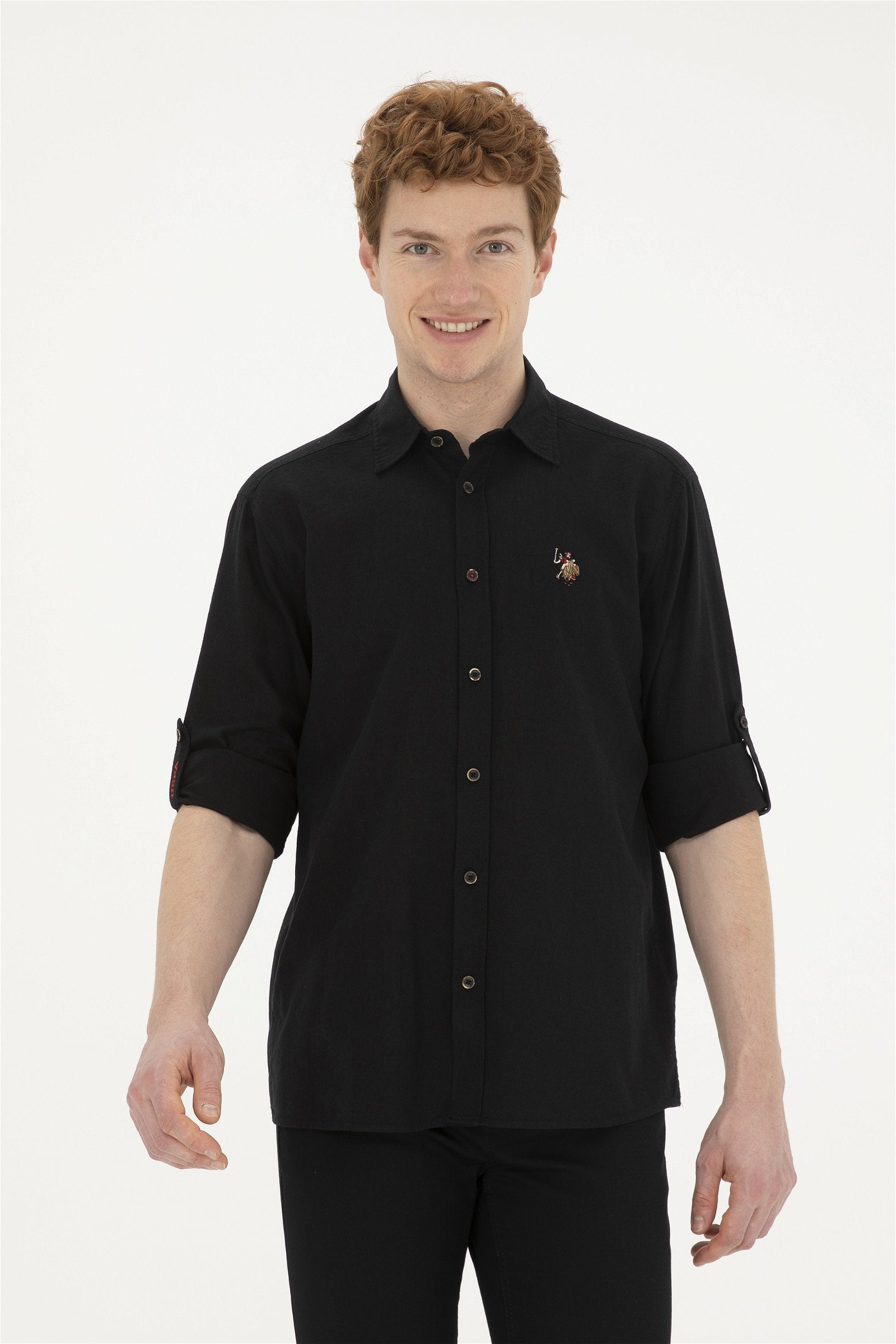 Button Down Shirt With Logo_G081SZ0040 1844703_VR046_01