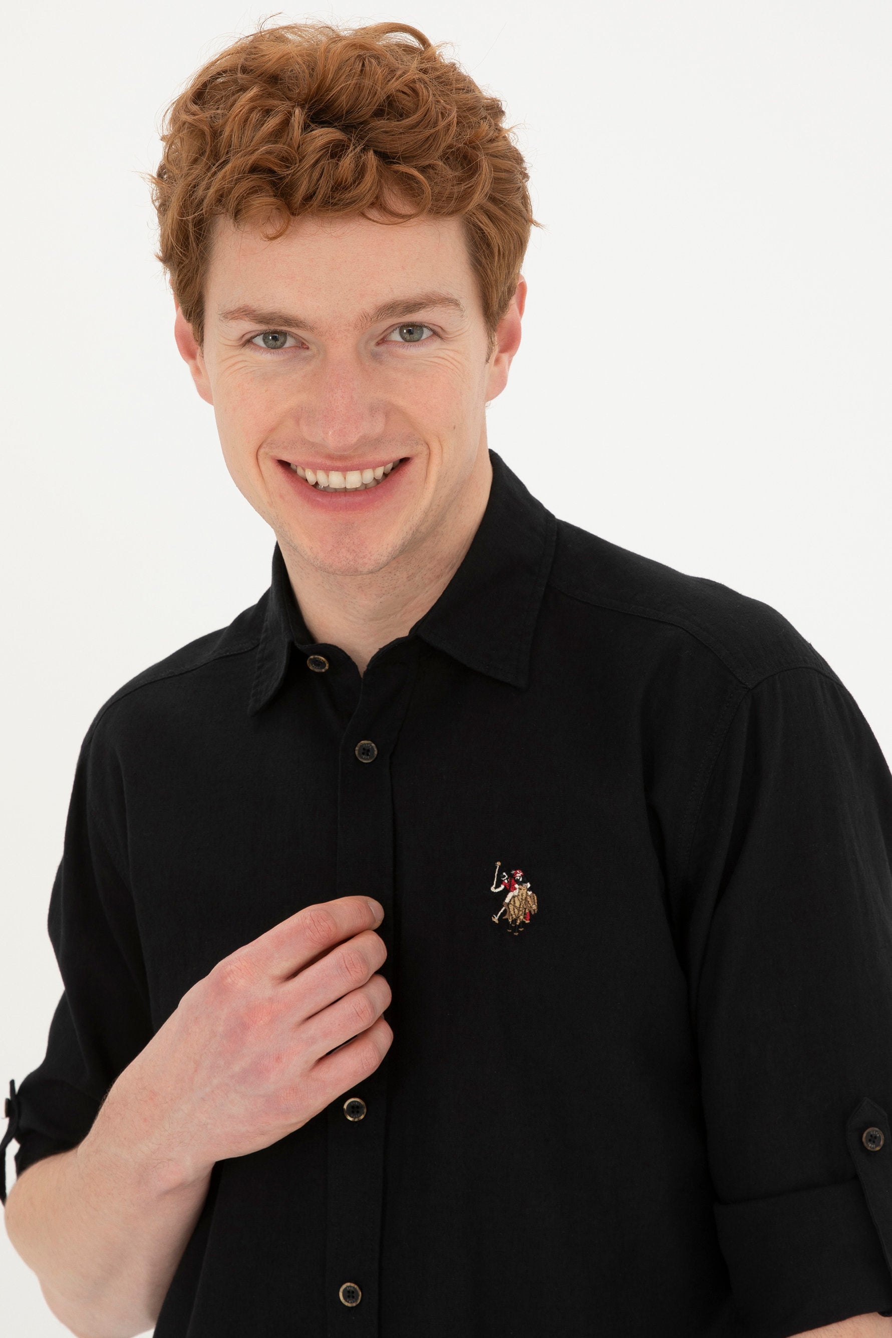 Button Down Shirt With Logo_G081SZ0040 1844703_VR046_02