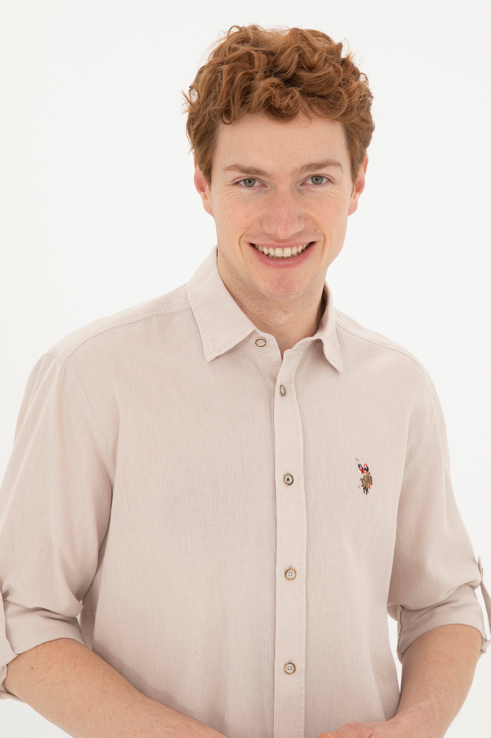 Button Down Shirt With Logo_G081SZ0040 1844703_VR049_02