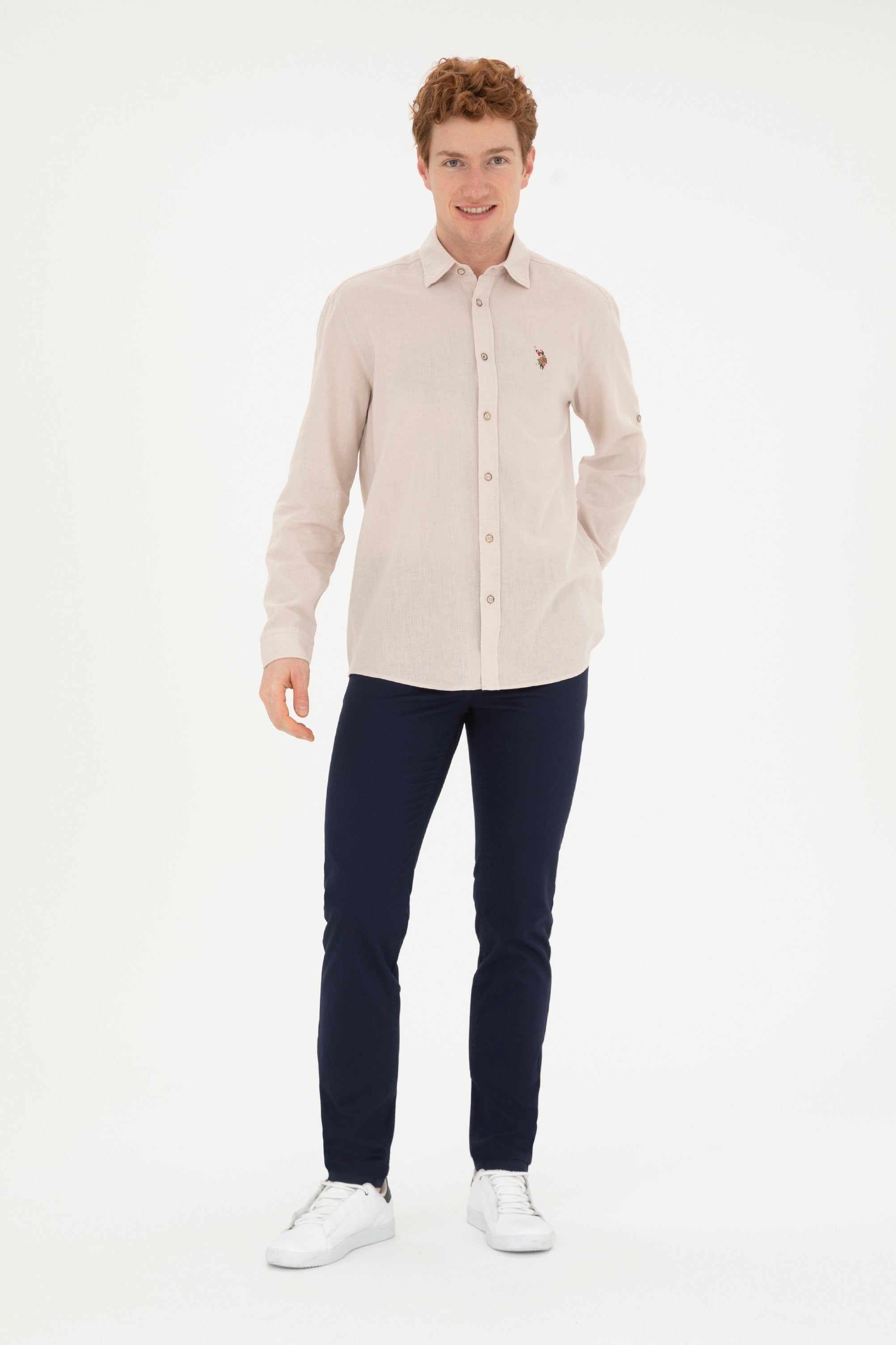 Button Down Shirt With Logo_G081SZ0040 1844703_VR049_04