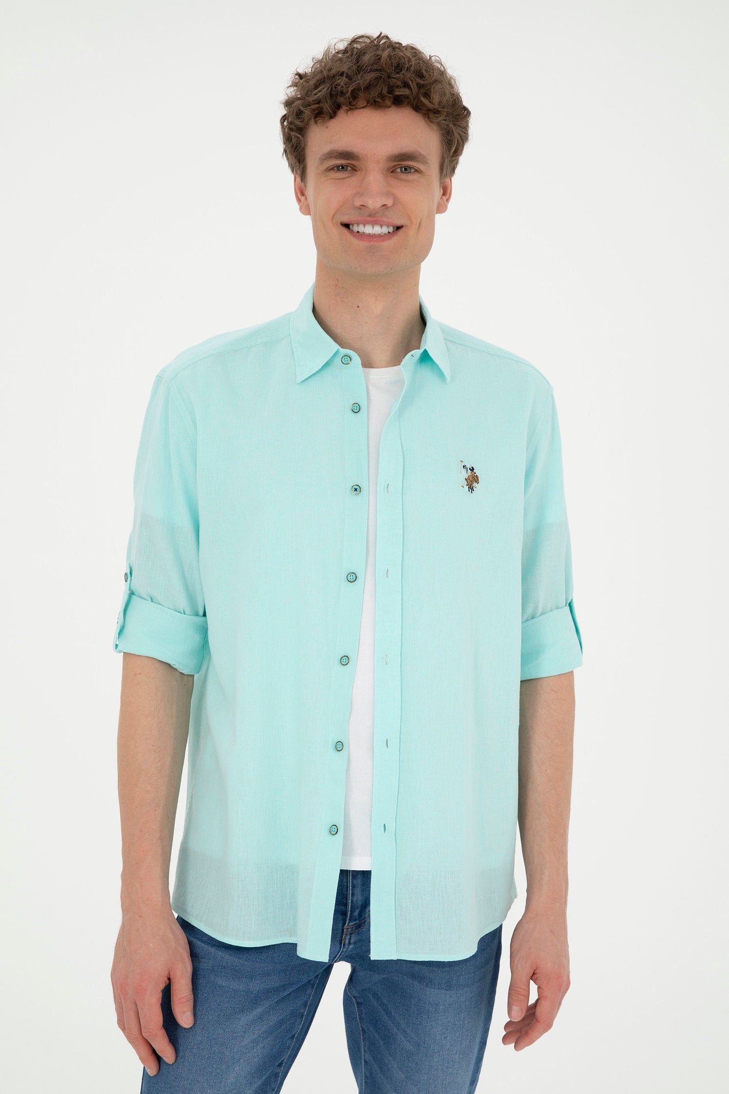 Blue Button Down Shirt_G081SZ0040 1844703_VR083_03