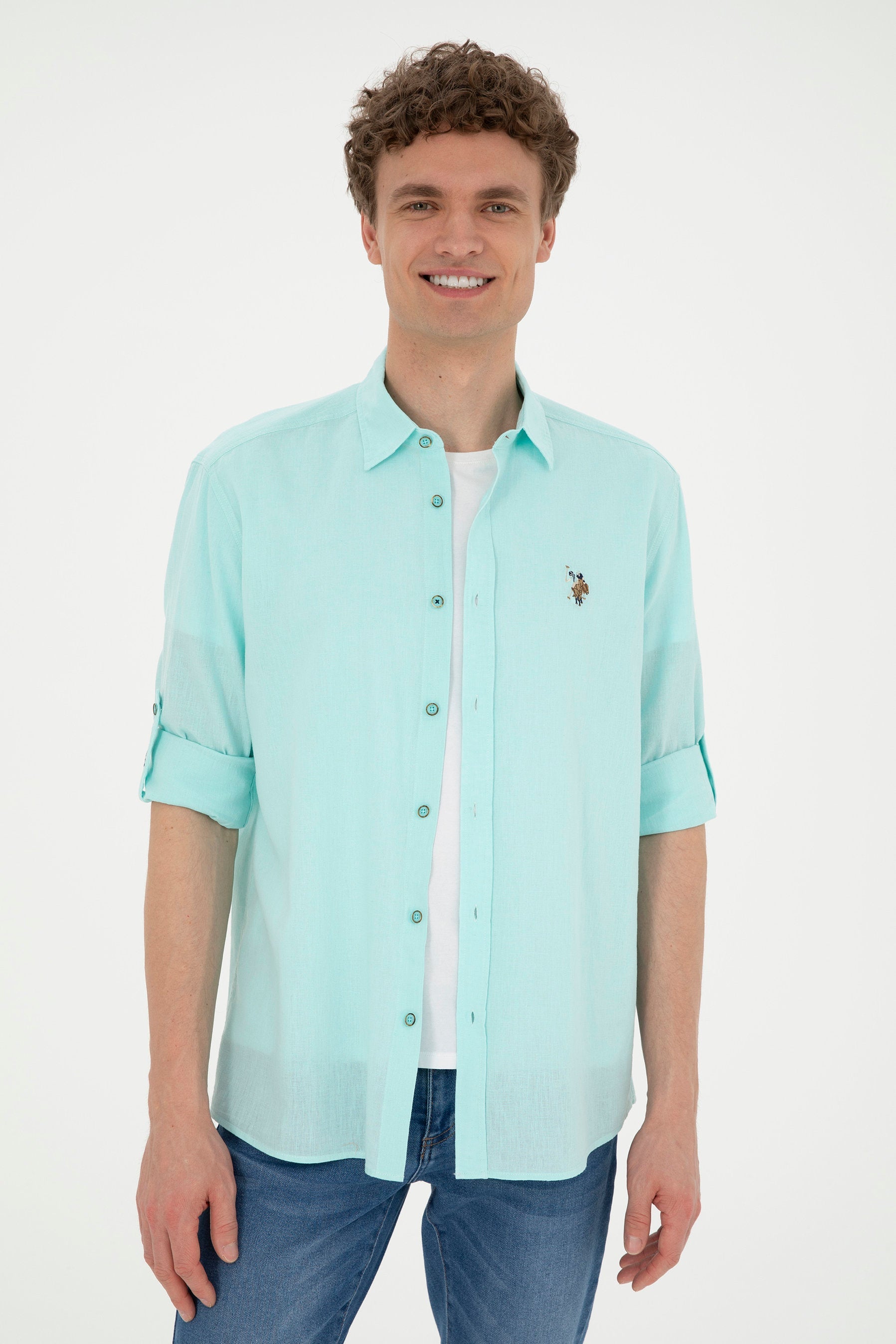 Blue Button Down Shirt_G081SZ0040 1844703_VR083_03