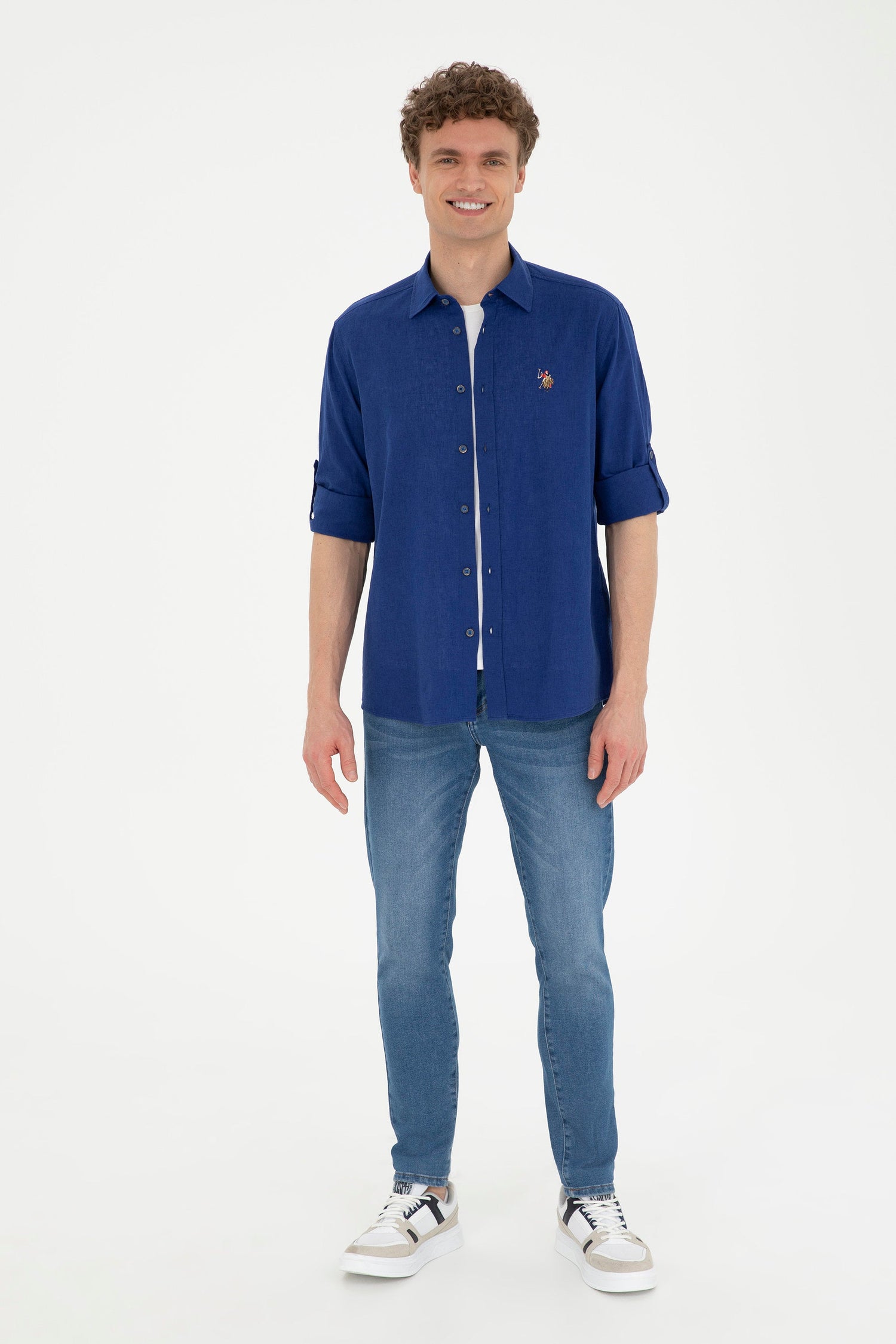 Blue Button Down Shirt_G081SZ0040 1844703_VR212_04