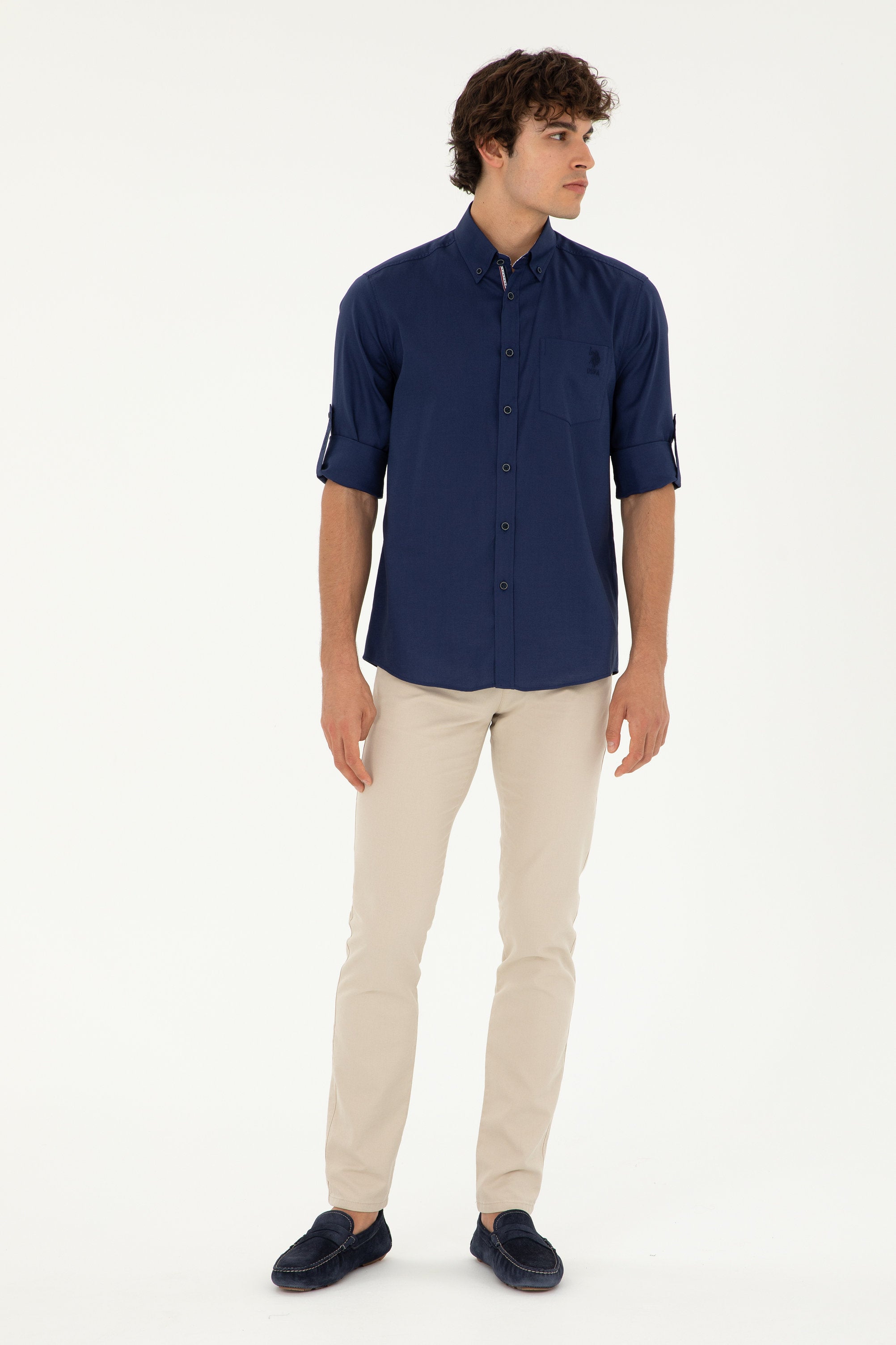 Blue Button Down Shirt_G081SZ0040 1847644_VR033_04