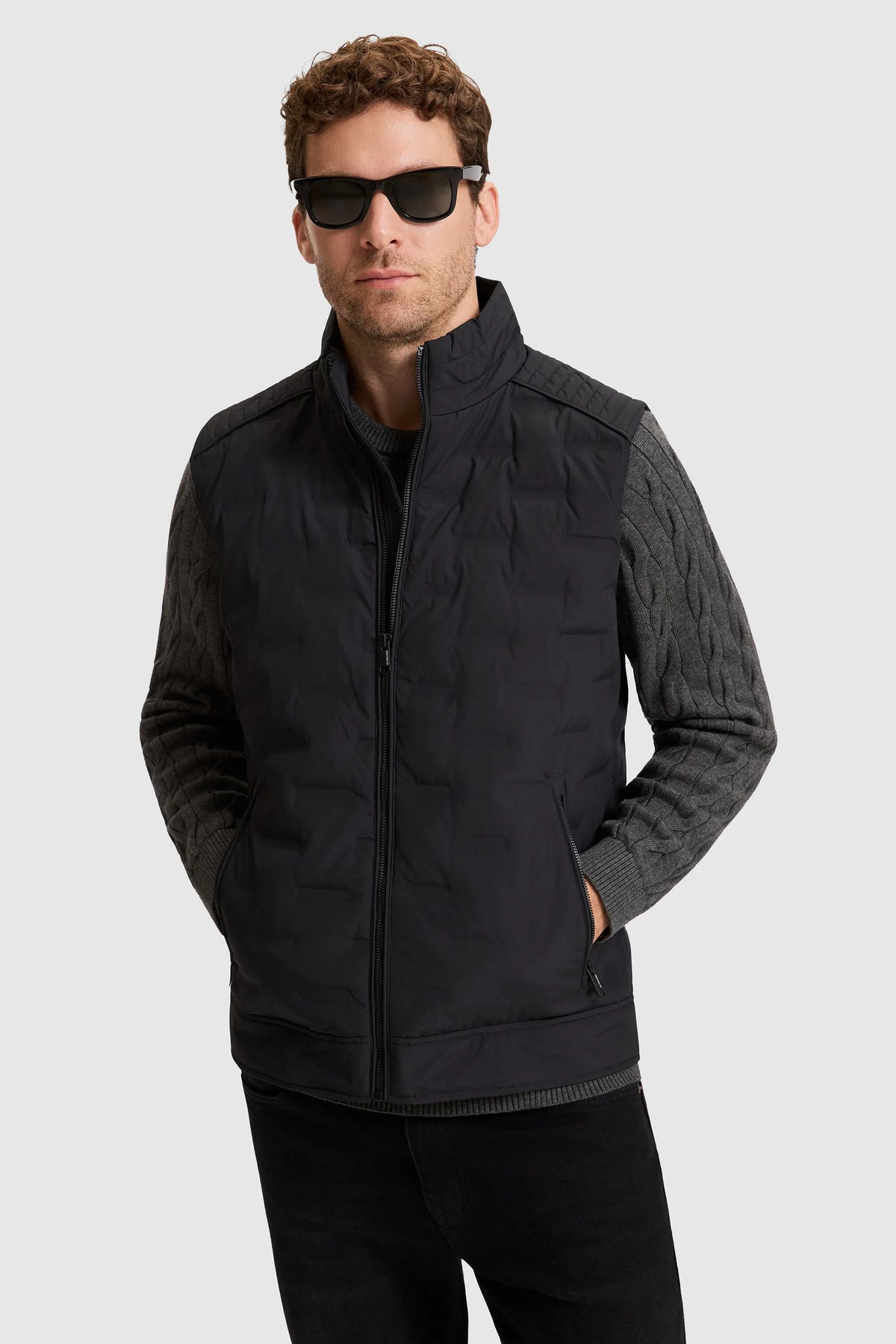 U.S. Polo Assn. Black Men Black Quilted Vest Jacket SKU: G081SZ0100 PU-13214_VR046 Image 03