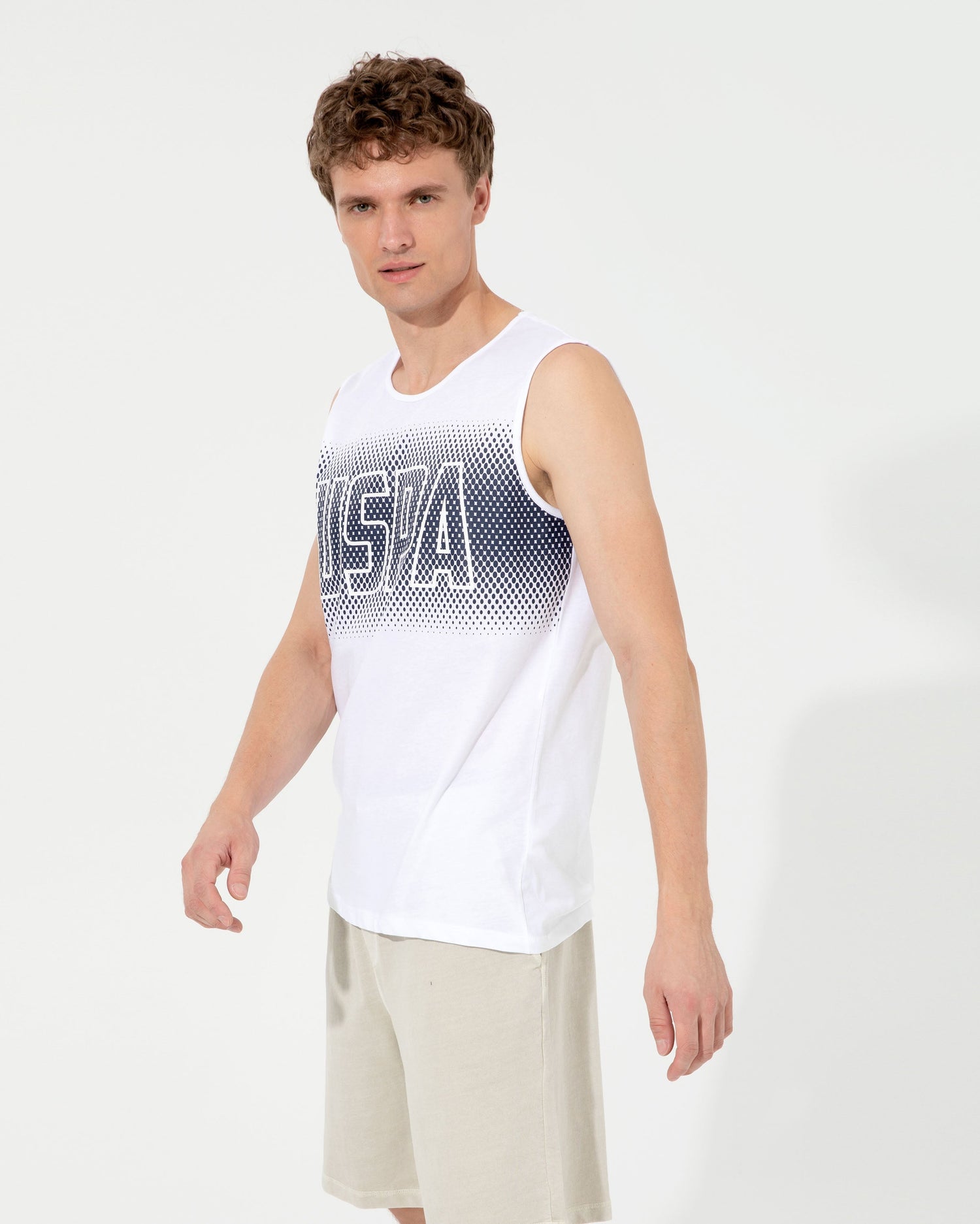 White Crew Neck T-Shirt U.S. Polo Assn.