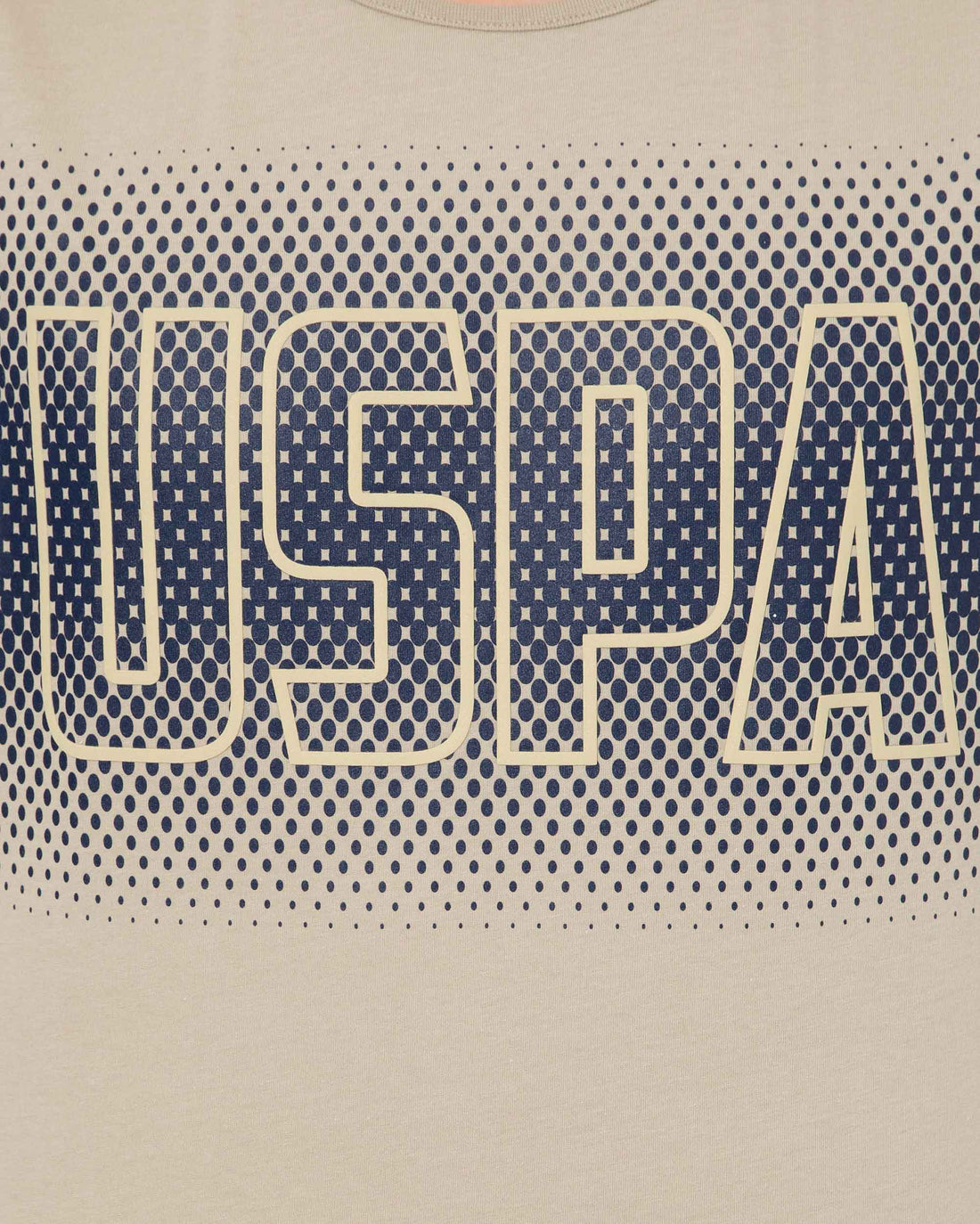 Beige Crew Neck T-Shirt U.S. Polo Assn.