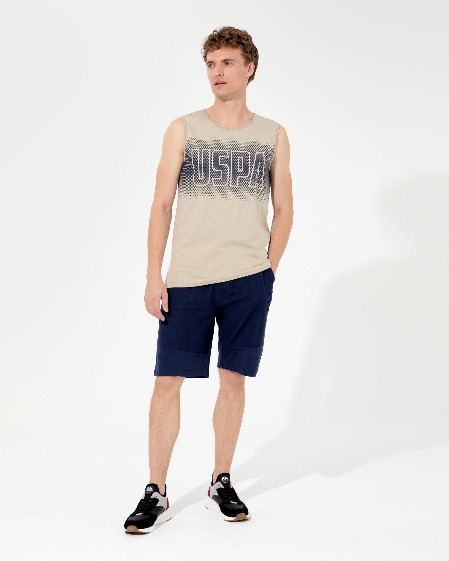 Beige Crew Neck T-Shirt U.S. Polo Assn.