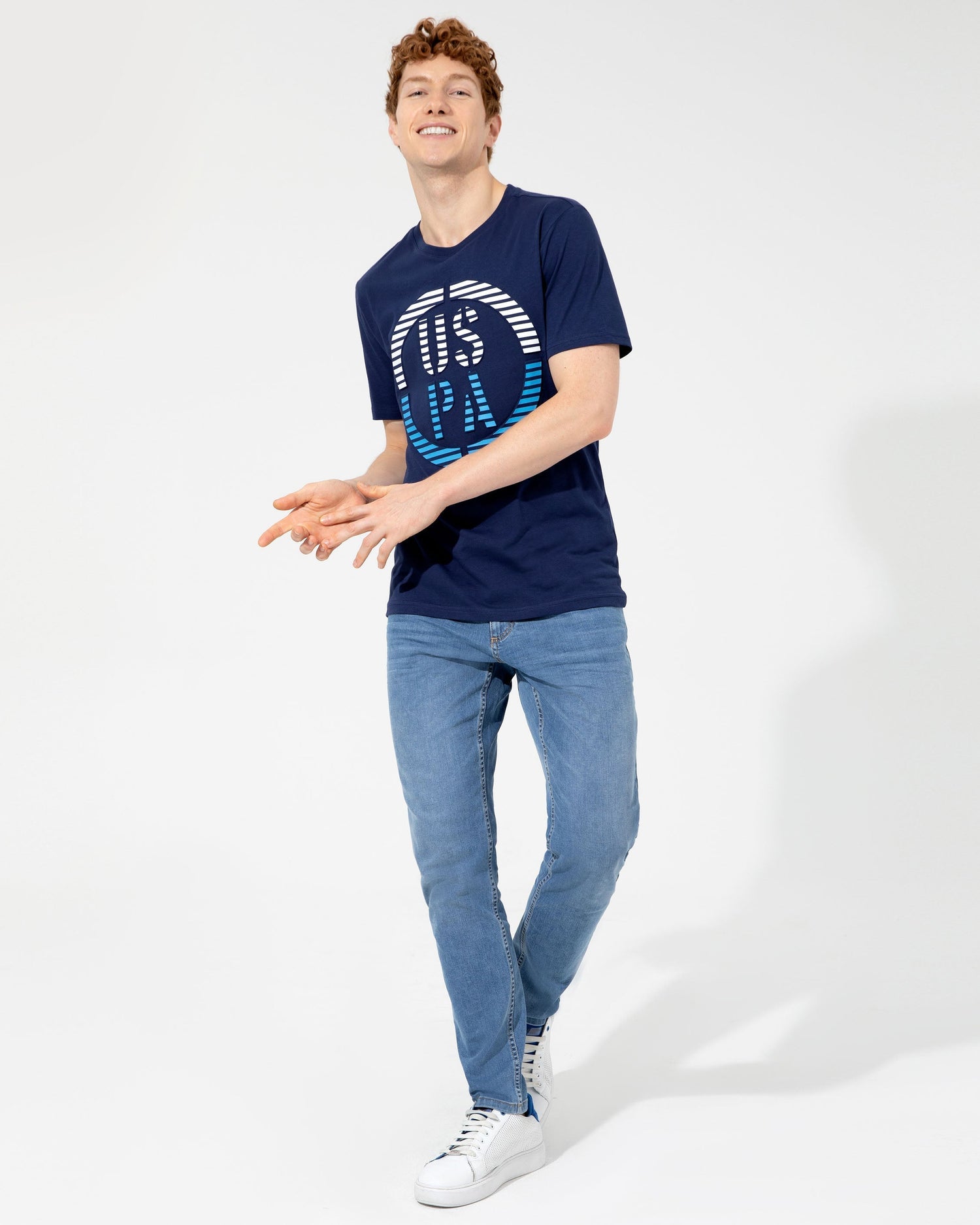 Dark Blue Crew Neck T-Shirt U.S. Polo Assn.