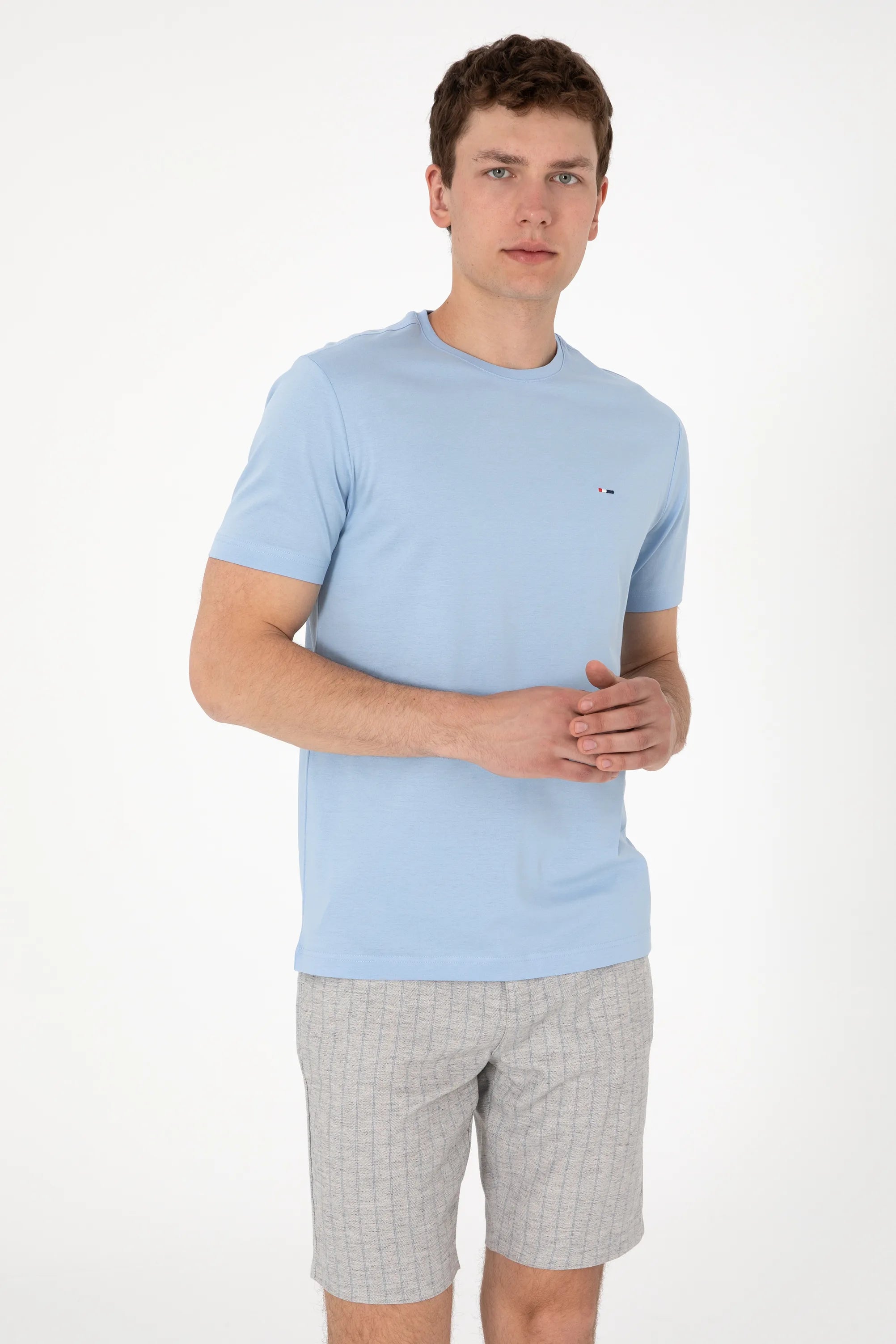 U.S. Polo Assn. Light Blue Men Light Blue T-Shirt SKU: G081SZ0110 2083928_VR003 Image 03