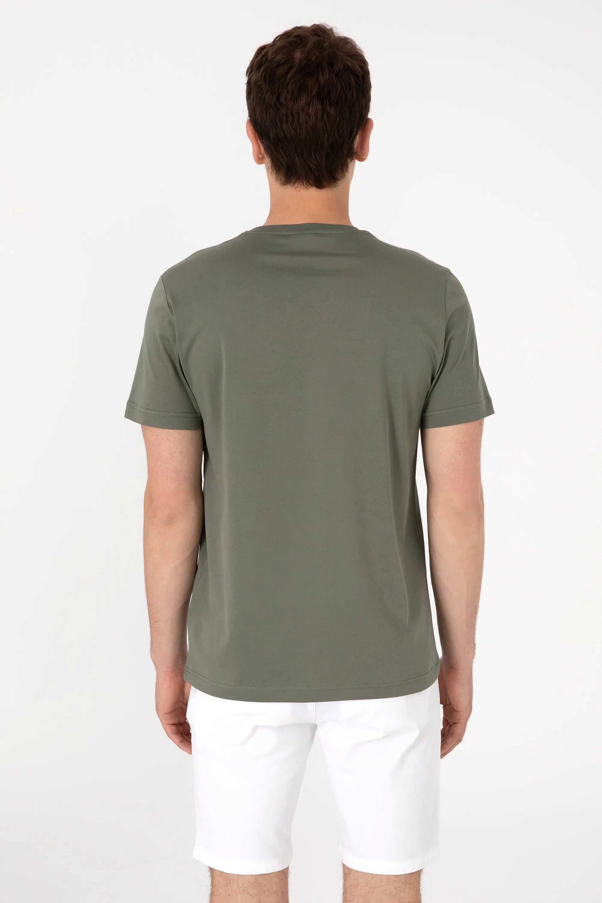 U.S. Polo Assn. Dark Khaki Men Dark Khaki T-Shirt SKU: G081SZ0110 2083928_VR111 Image 05