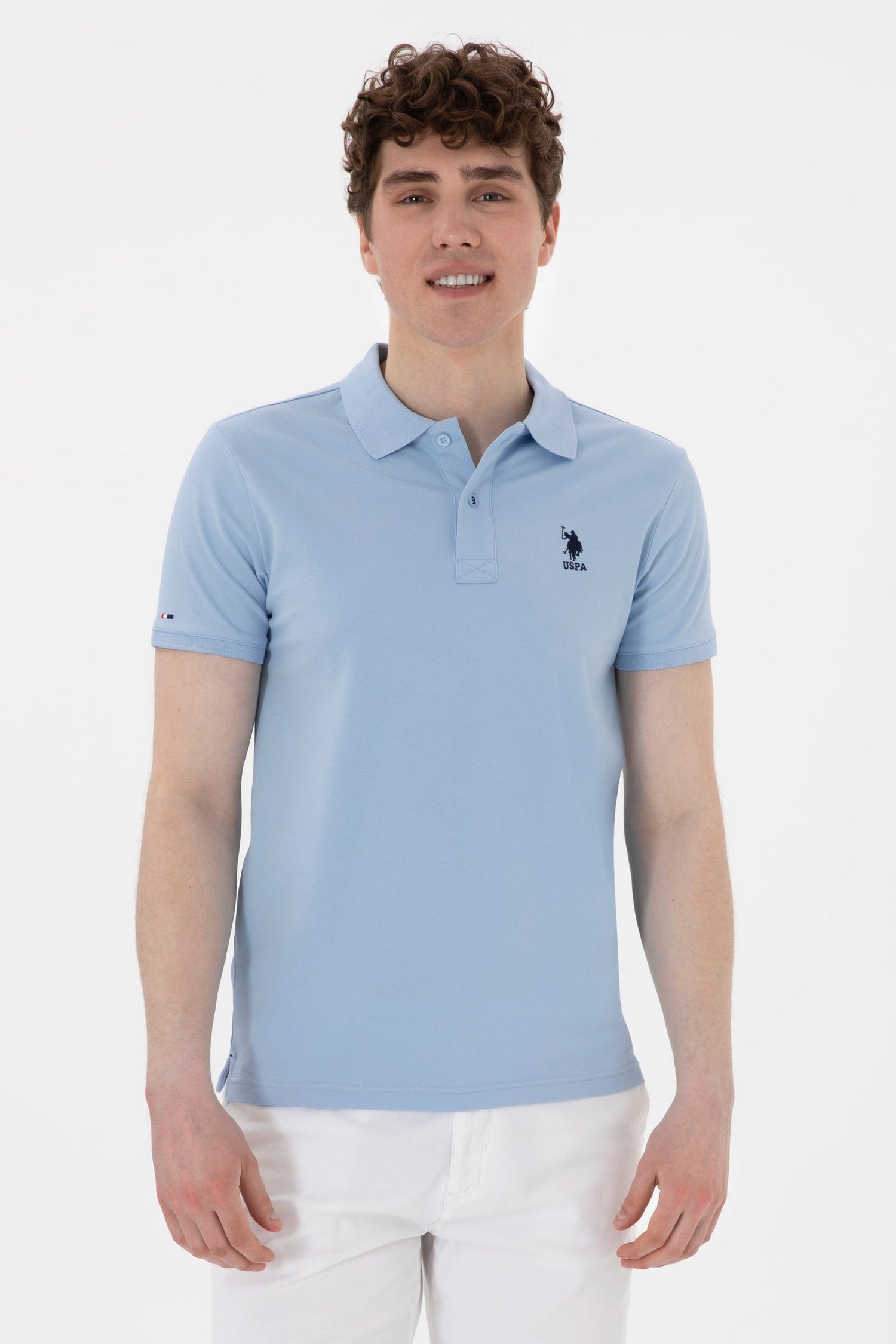 U.S. Polo Assn._Light Blue Polo Shirt_G081SZ0110 2084040_VR003_01