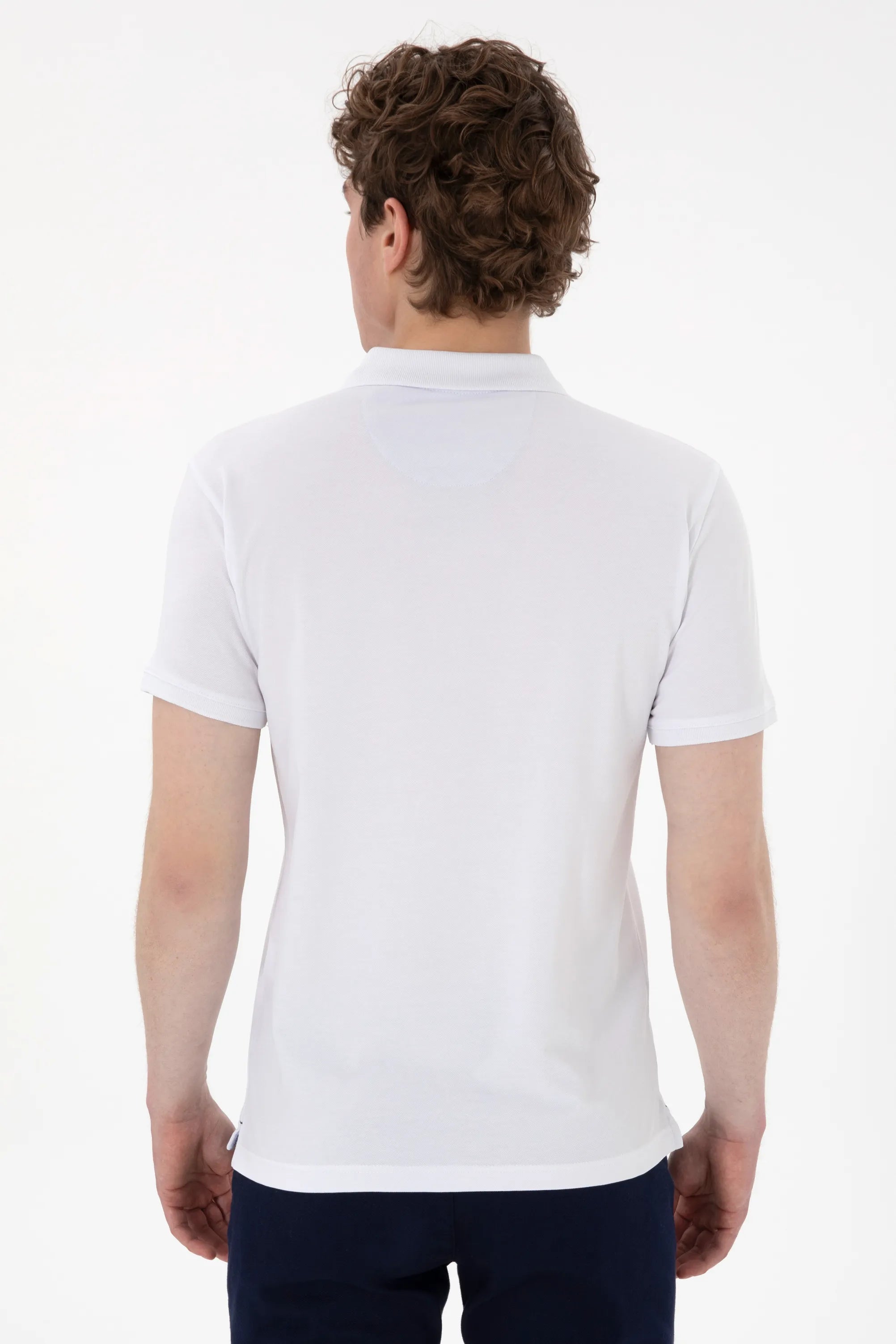 U.S. Polo Assn. White Men White Slim Fit Polo Shirt SKU: G081SZ0110 2084040_VR013 Image 05