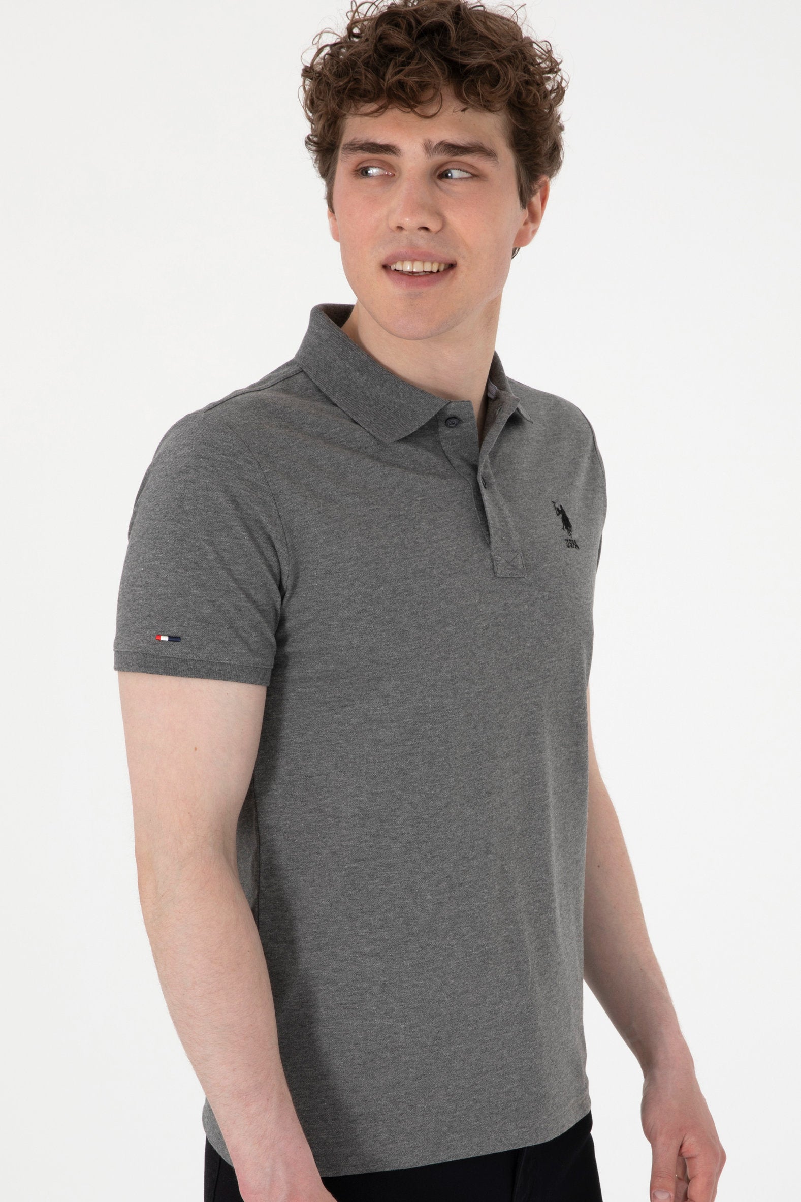 U.S. Polo Assn._Anthracite Mela Polo Shirt_G081SZ0110 2084040_VR081_03