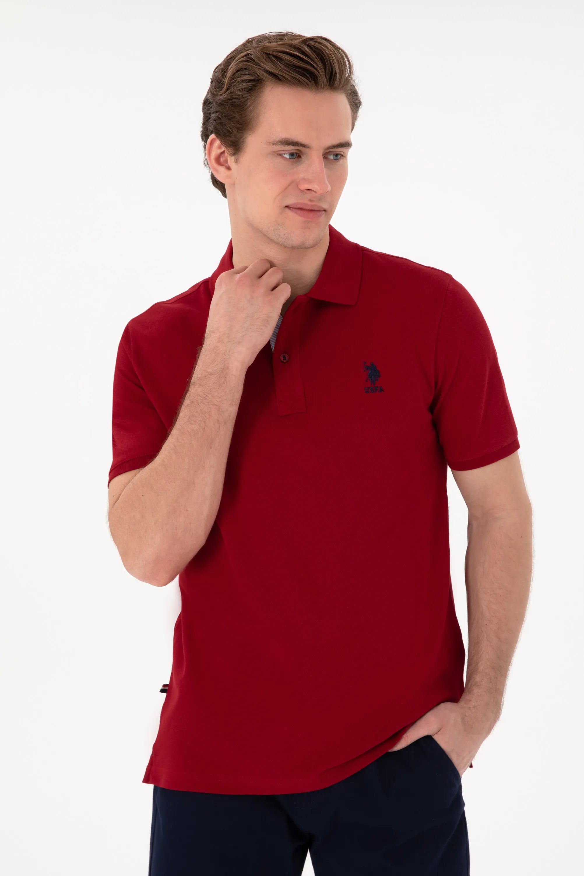 U.S. Polo Assn. Bordeux Men Bordeux Regular Fit Polo Shirt SKU: G081SZ0110 2084243_VR014 Image 03