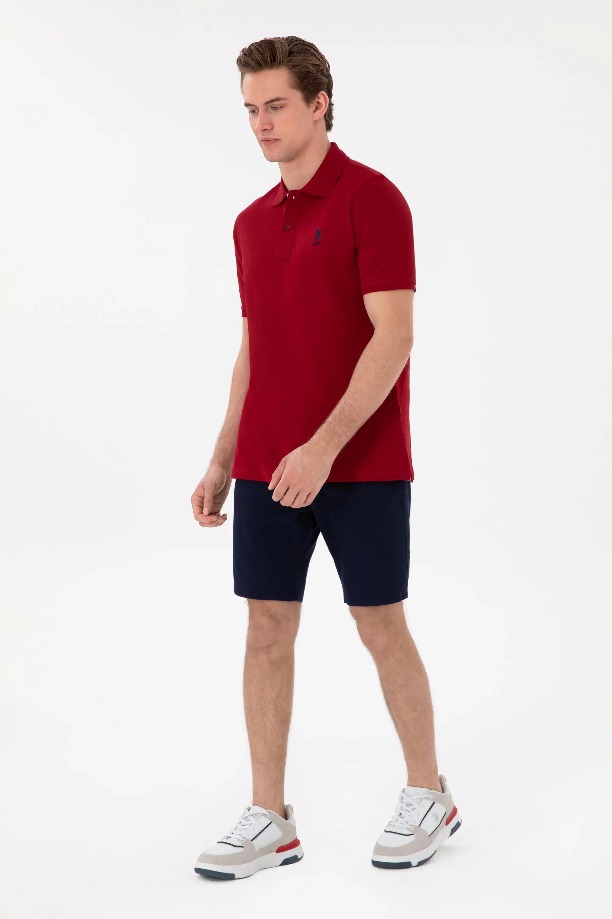 U.S. Polo Assn. Bordeaux Men Bordeaux Polo Shirt SKU: G081SZ0110 2084243_VR014 Image 04