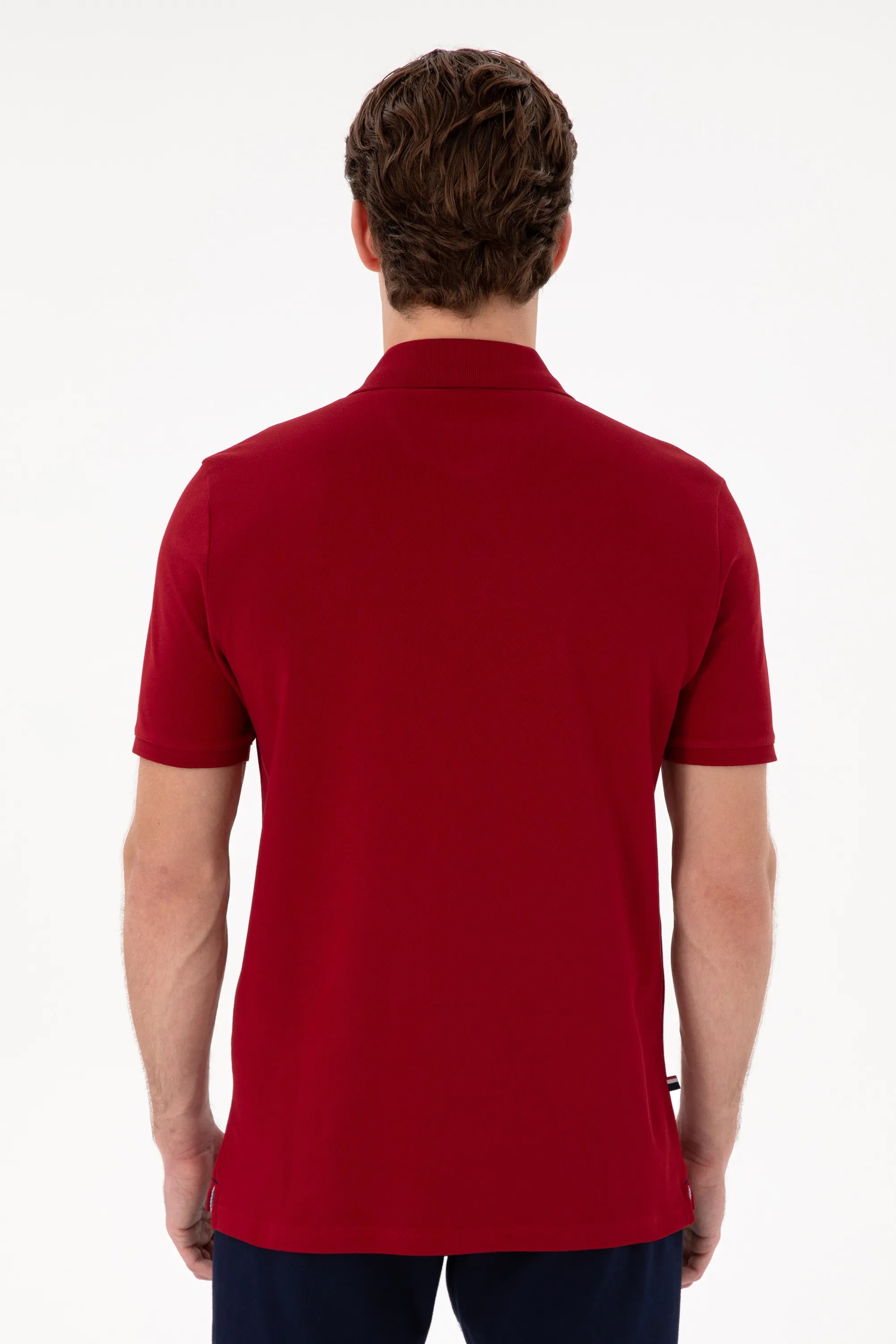 U.S. Polo Assn. Bordeaux Men Bordeaux Polo Shirt SKU: G081SZ0110 2084243_VR014 Image 05
