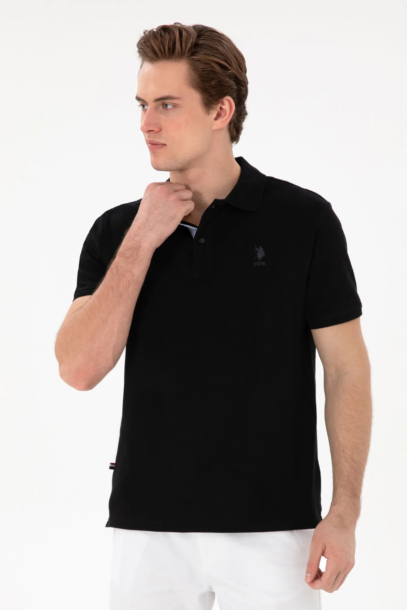 U.S. Polo Assn. Black Men Black Regular Fit Polo Shirt SKU: G081SZ0110 2084243_VR046 Image 01