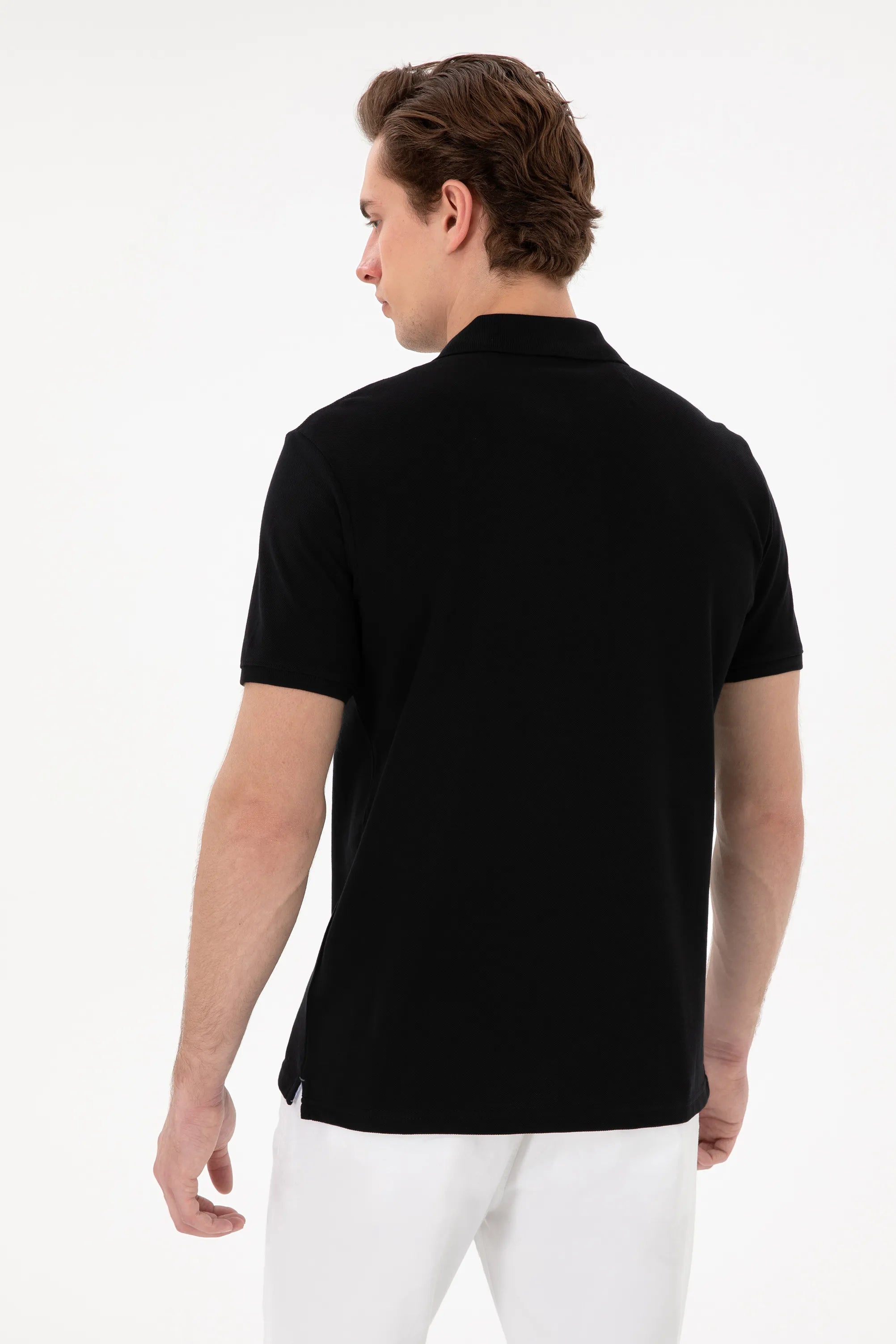 U.S. Polo Assn. Black Men Black Regular Fit Polo Shirt SKU: G081SZ0110 2084243_VR046 Image 05
