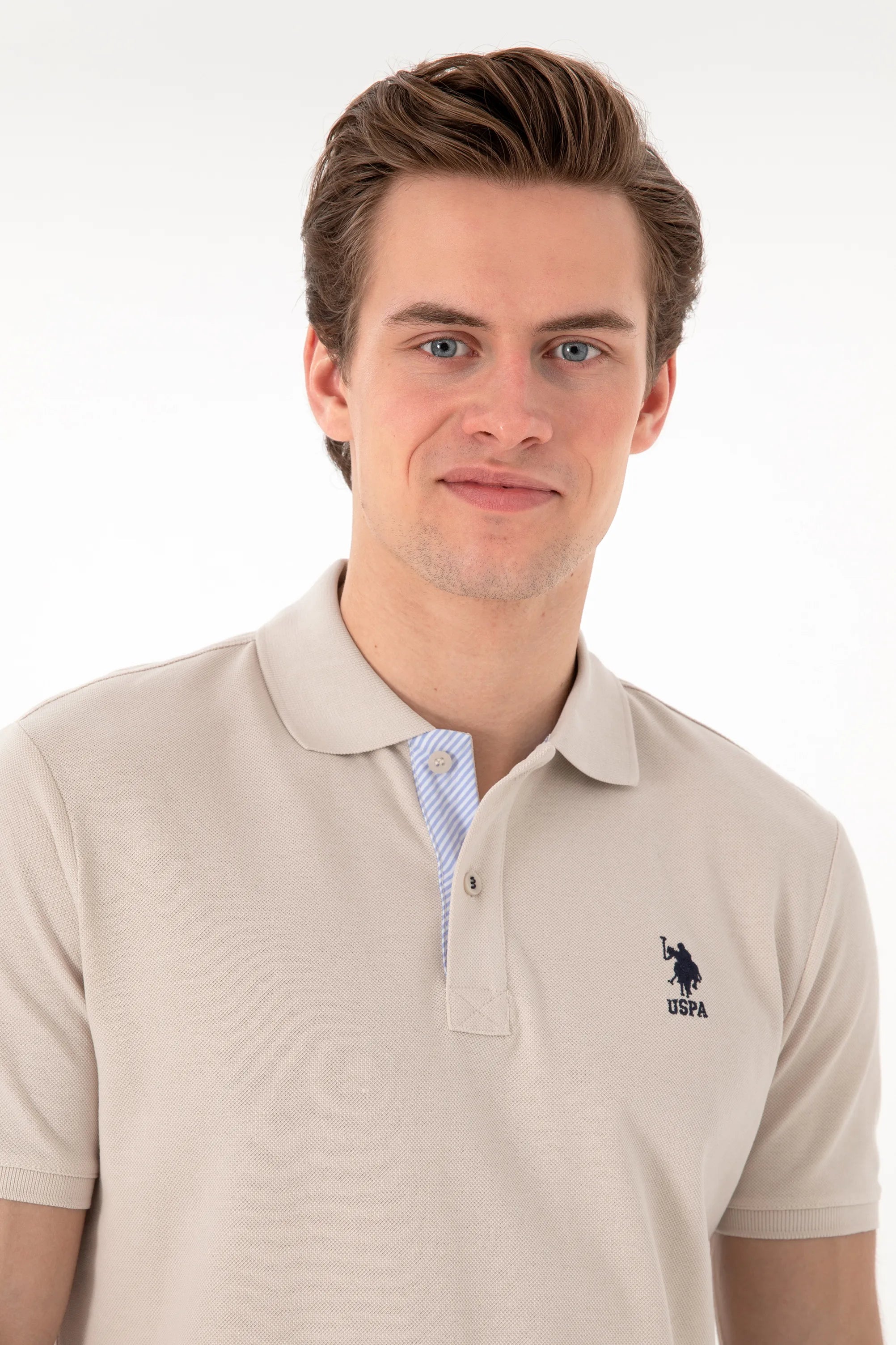 U.S. Polo Assn. Stone Men Stone Regular Fit Polo Shirt SKU: G081SZ0110 2084243_VR049 Image 02