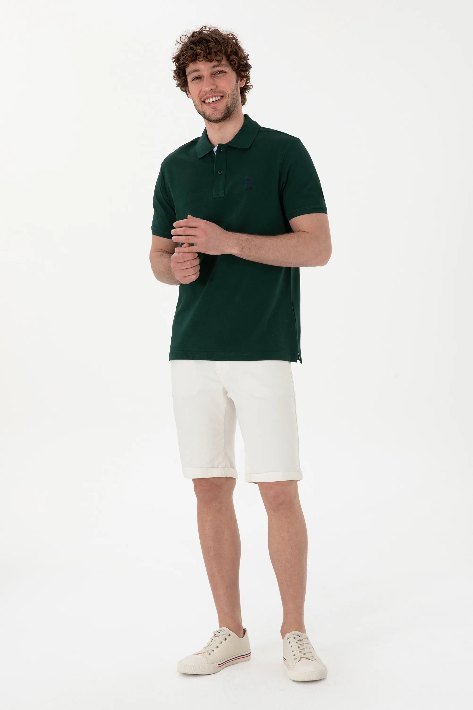 U.S. Polo Assn. Dark Green Men Dark Green Polo Shirt SKU: G081SZ0110 2084243_VR079 Image 04