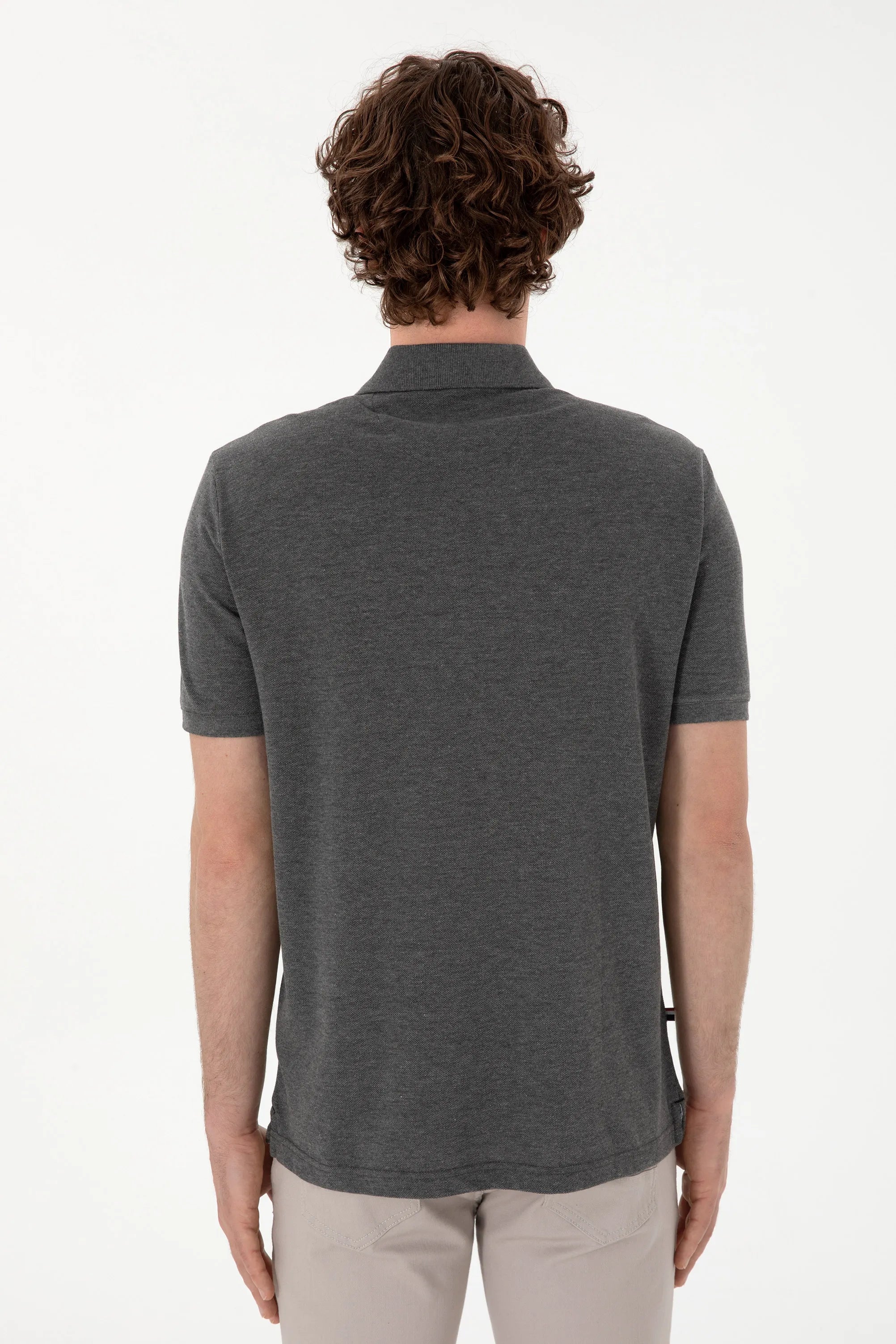 U.S. Polo Assn. Antrasit Melanj Men Antrasit Melanj Regular Fit Polo Shirt SKU: G081SZ0110 2084243_VR081 Image 05