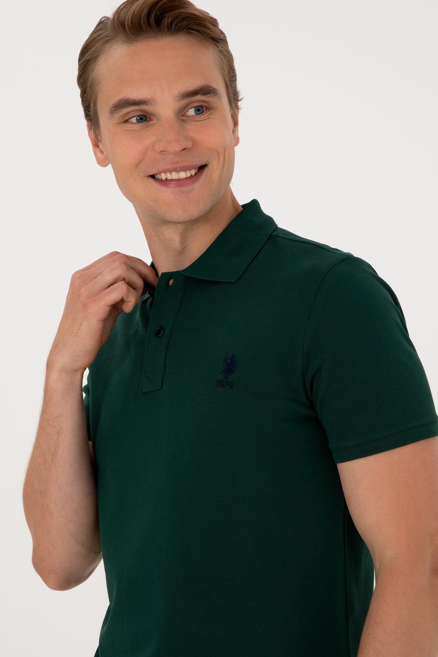 U.S. Polo Assn._Dark Green Polo Shirt_G081SZ0110 2084410_VR079_02