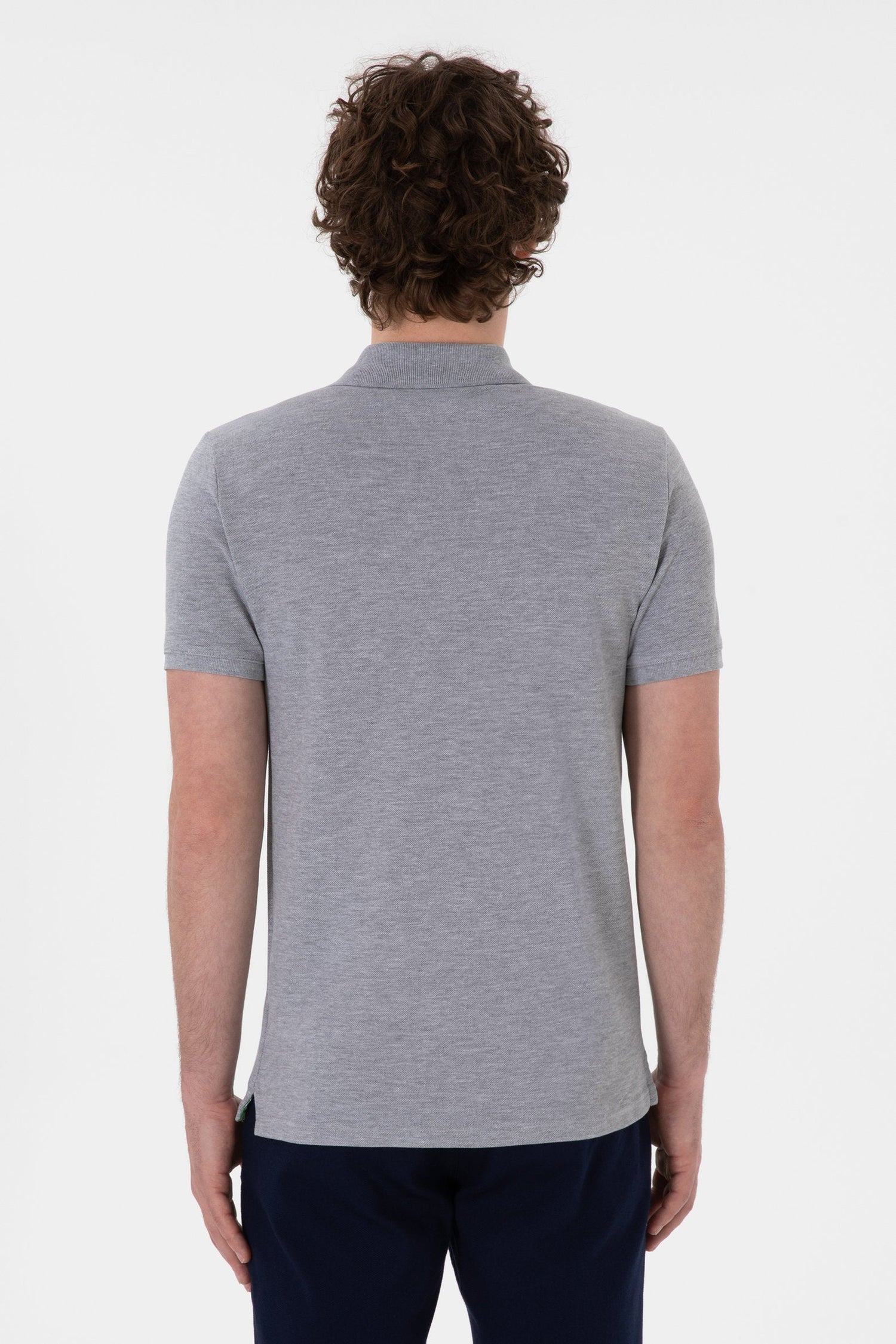 U.S. Polo Assn._Grey Melange Polo Shirt_G081SZ0110 2084410_VR086_05