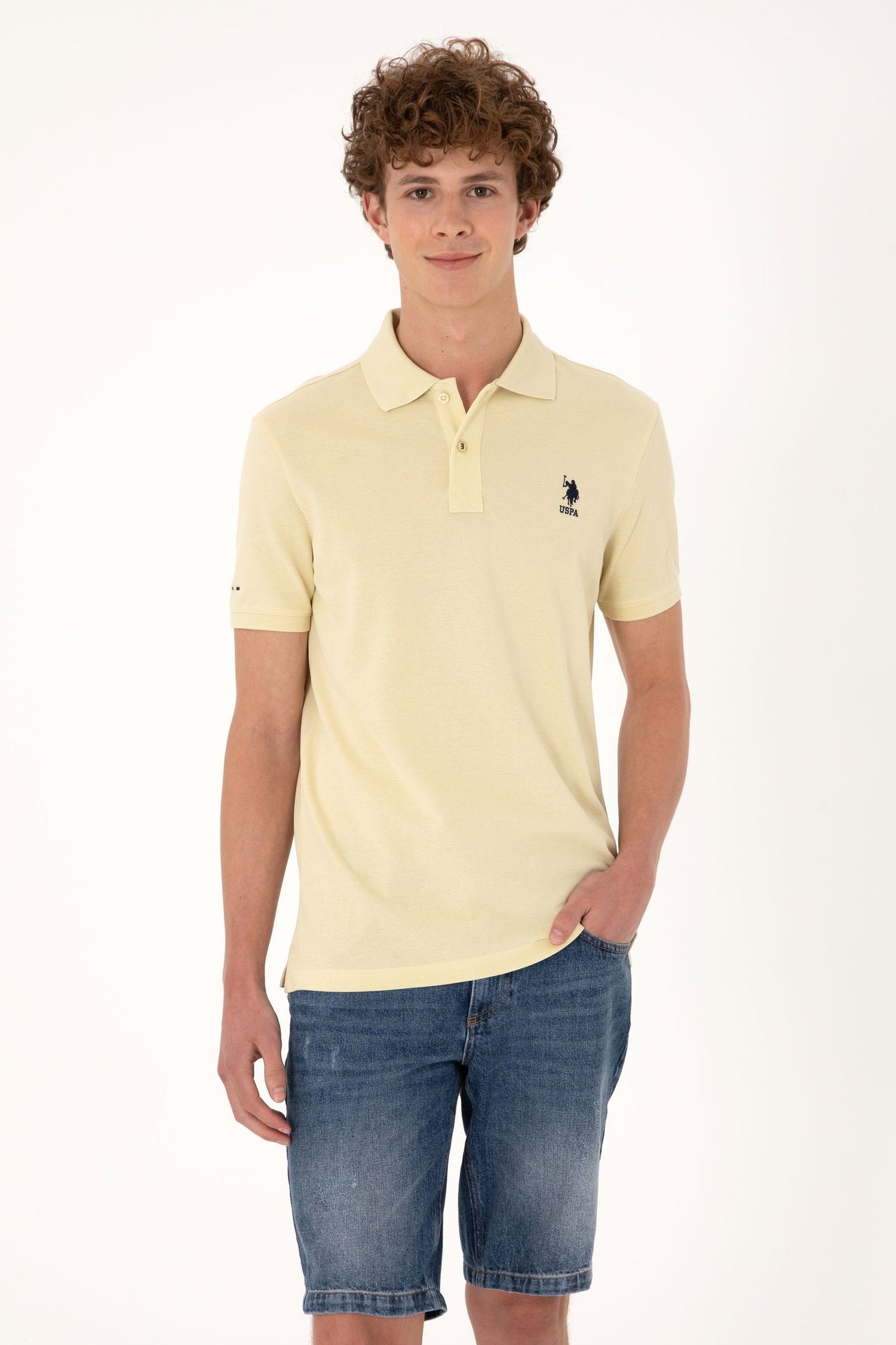 U.S. Polo Assn._Light Khaki Polo Shirt_G081SZ0110 2084410_VR183_01