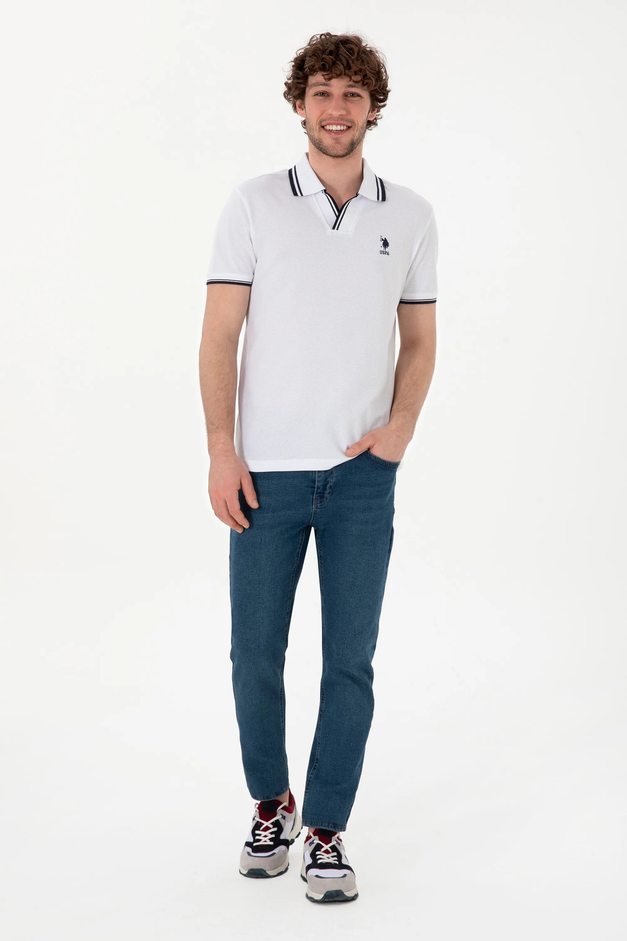 U.S. Polo Assn. White Men White Polo Shirt SKU: G081SZ0110 2085130_VR013 Image 04