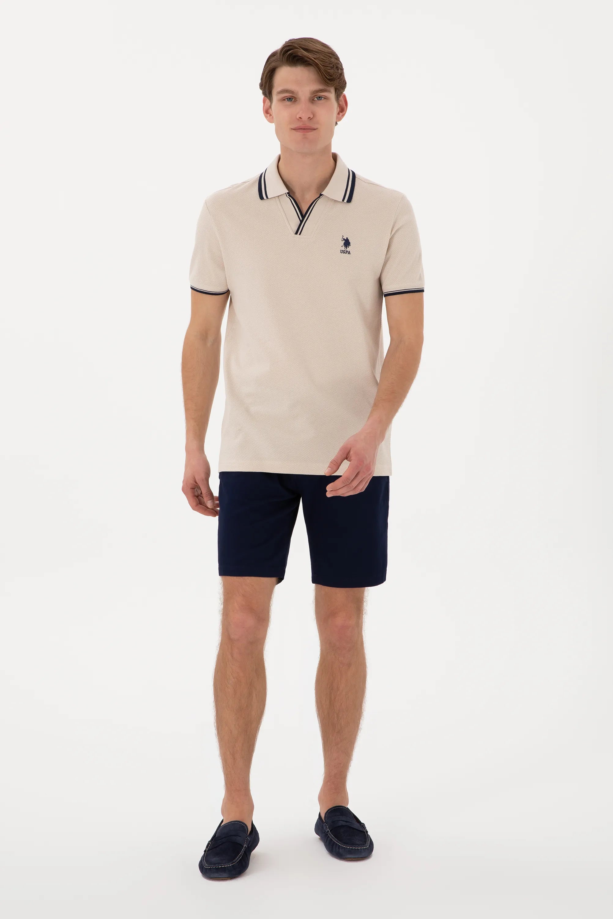 U.S. Polo Assn. Stone Men Stone Slim Fit Polo Shirt SKU: G081SZ0110 2085130_VR049 Image 04