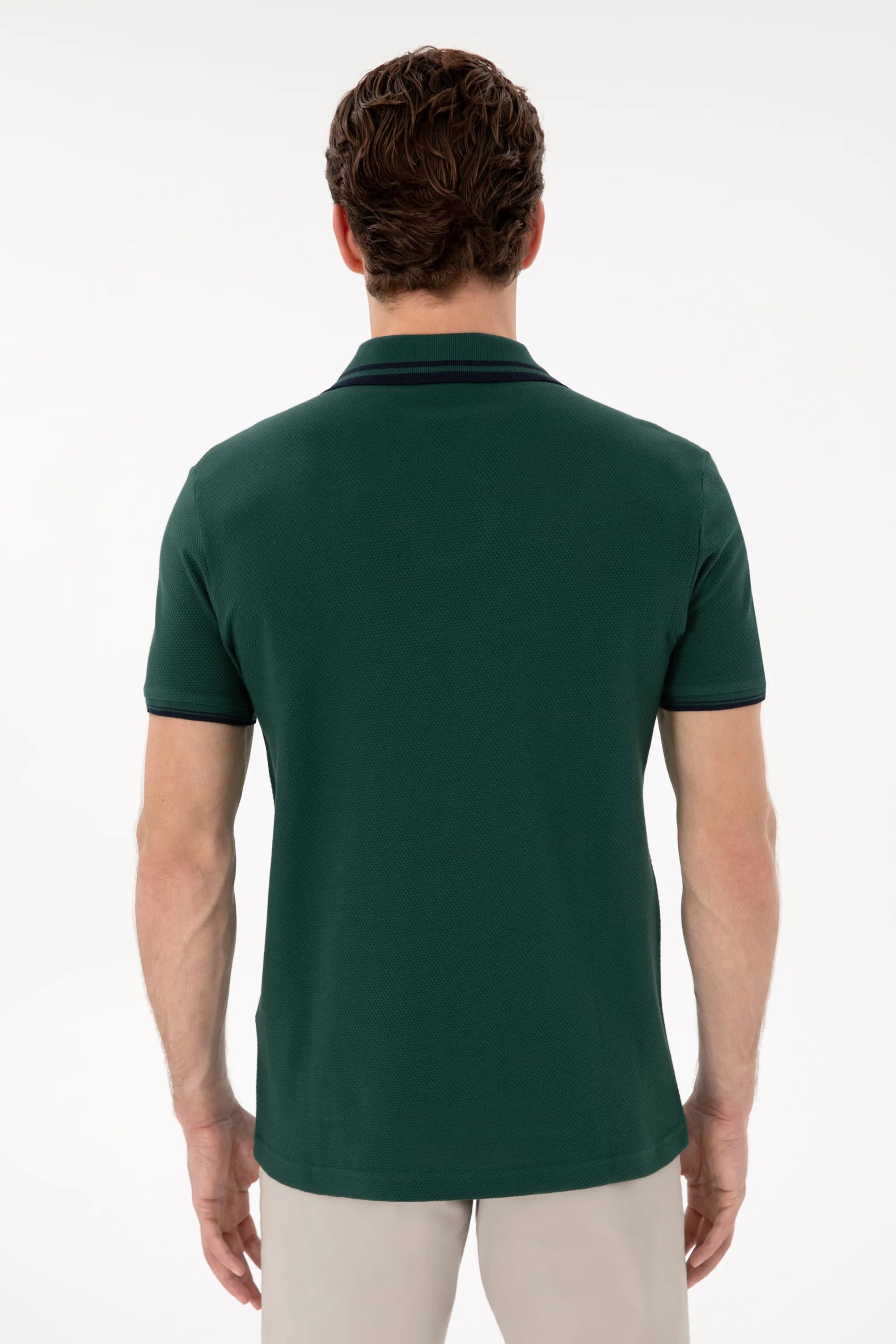 U.S. Polo Assn. Dark Green Men Dark Green Polo Shirt SKU: G081SZ0110 2085130_VR079 Image 05
