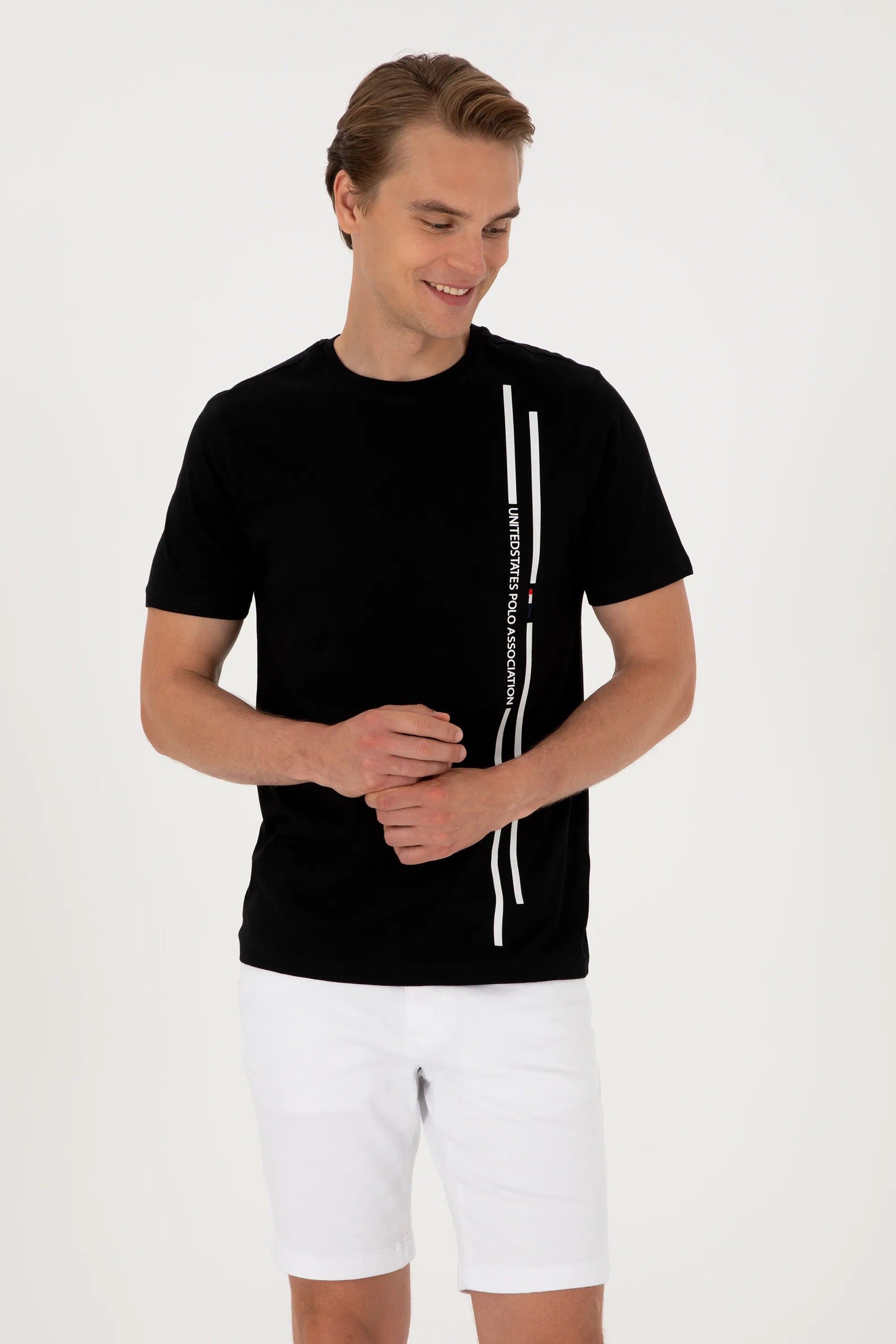 U.S. Polo Assn. Black Men Black Regular Fit Polo Shirt SKU: G081SZ0110 2104061_VR046 Image 03