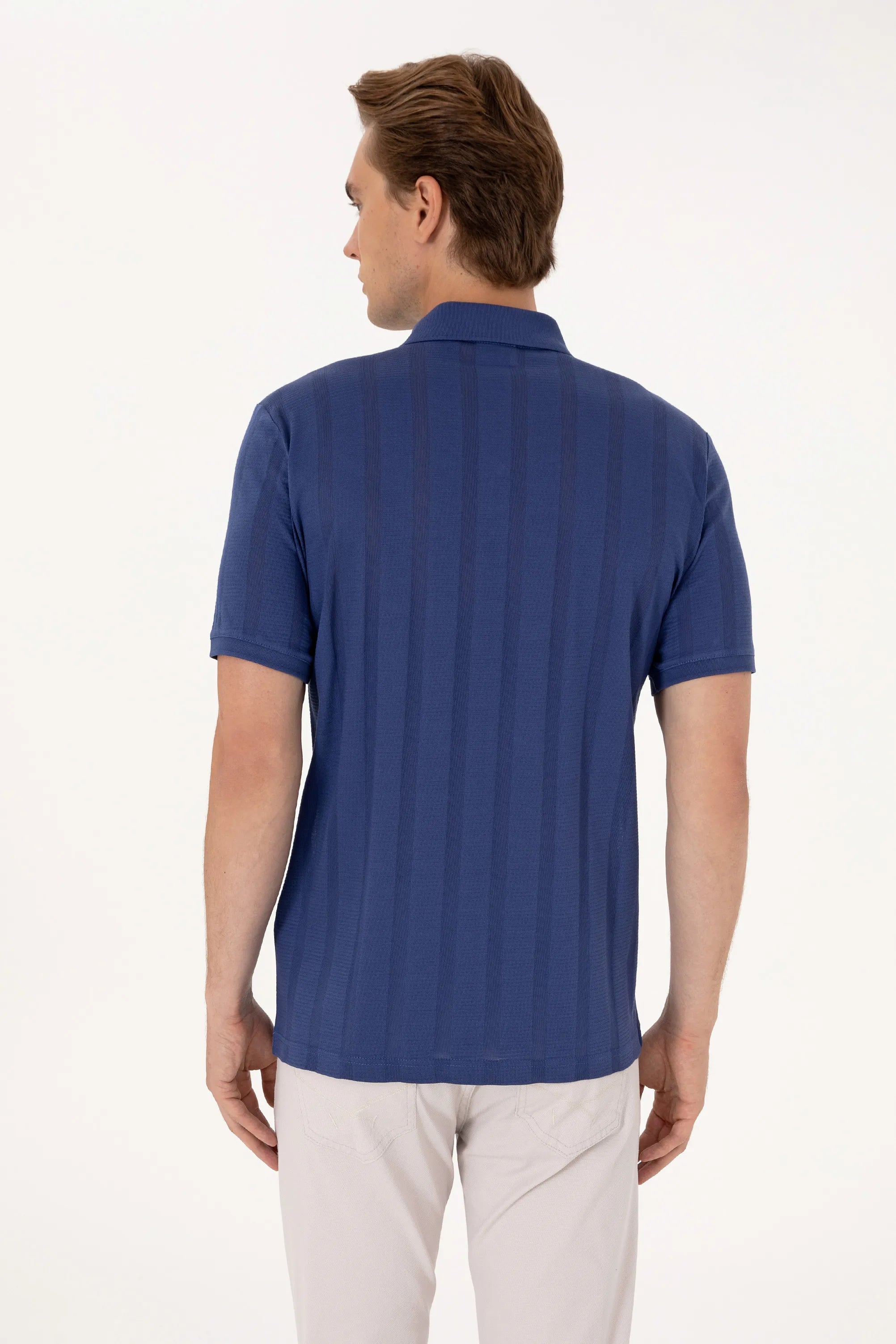 U.S. Polo Assn. Light Navy Men Light Navy Regular Fit Polo Shirt SKU: G081SZ0110 2105068_VR059 Image 05