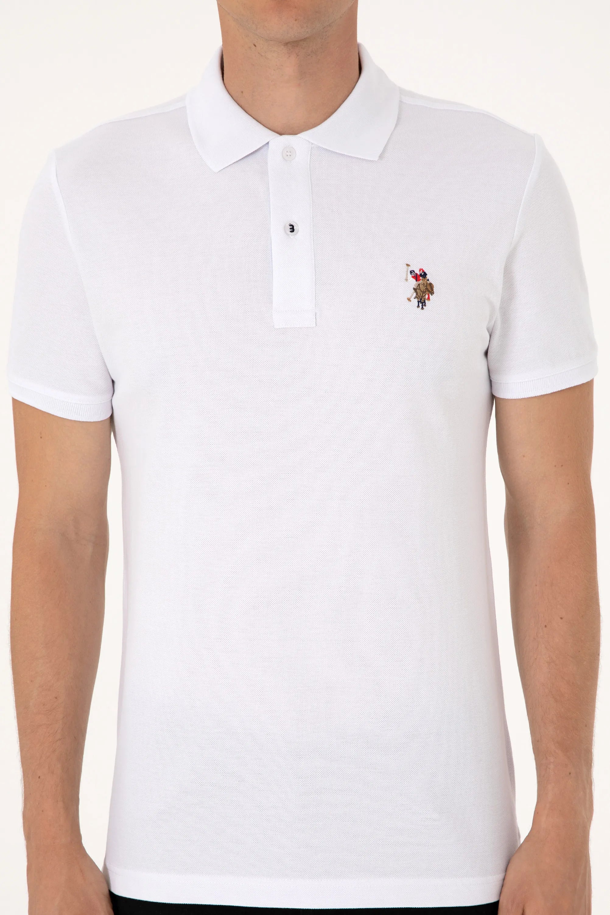 U.S. Polo Assn. White Men White Slim Fit Polo Shirt SKU: G081SZ0110 2252503_VR013 Image 06