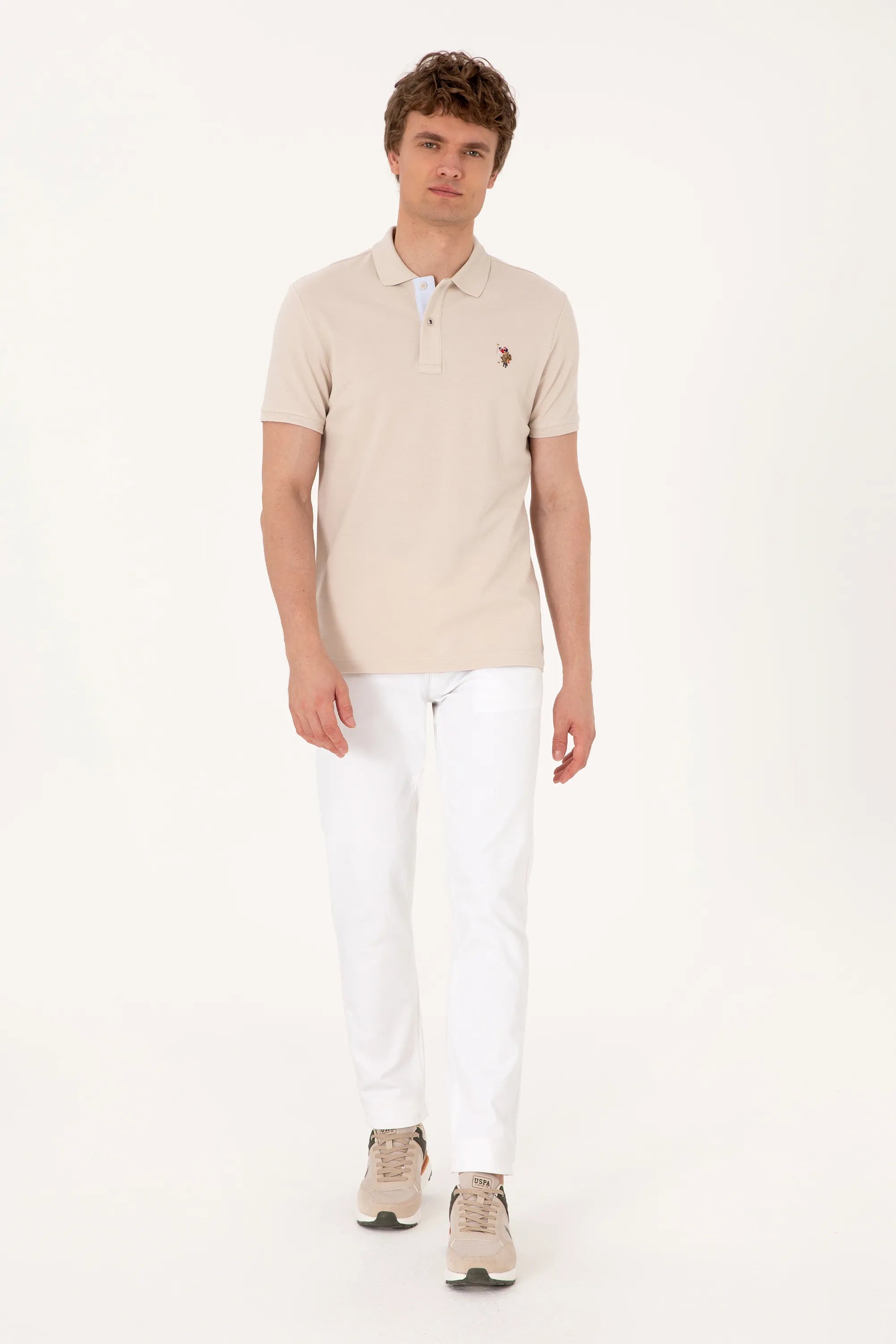 U.S. Polo Assn. Stone Men Stone Slim Fit Polo Shirt SKU: G081SZ0110 2252503_VR049 Image 04