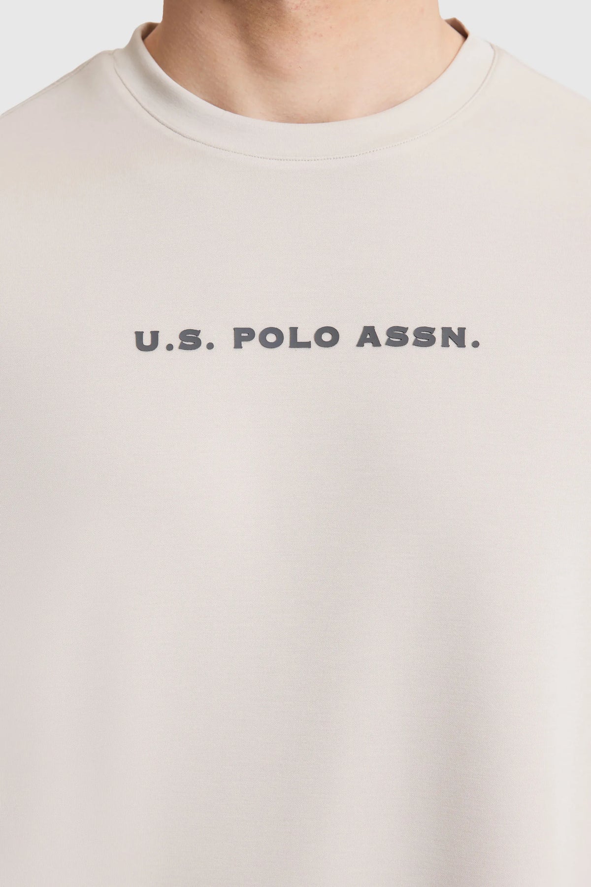 U.S. Polo Assn. Stone Men Stone Oversized Short Sleeve Printed T-Shirt SKU: G081SZ0110 PU-11944_VR049 Image 06