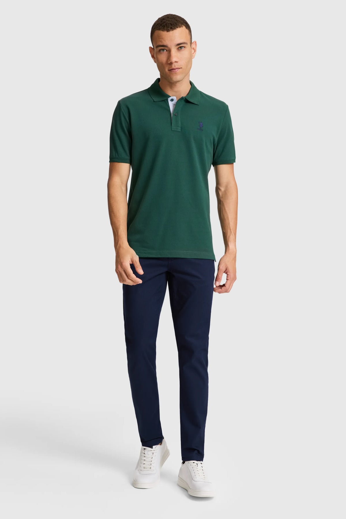 U.S. Polo Assn. Dark Green Men Dark Green Short Sleeve PiquŽ Polo Shirt SKU: G081SZ0110 PU-8778_VR079 Image 04