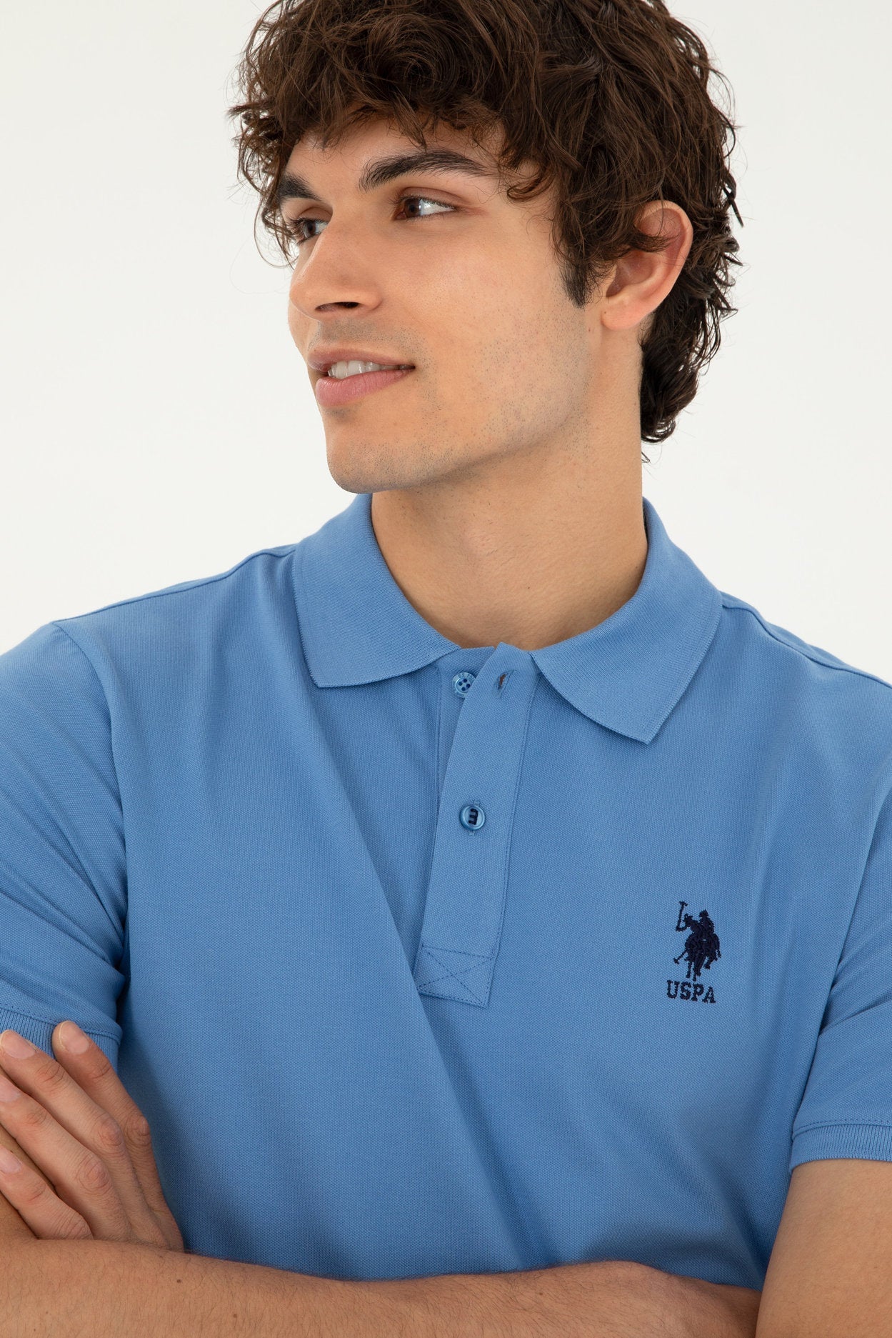 Blue Polo Shirt With Logo_G081SZ0110 1792462_VR032_02